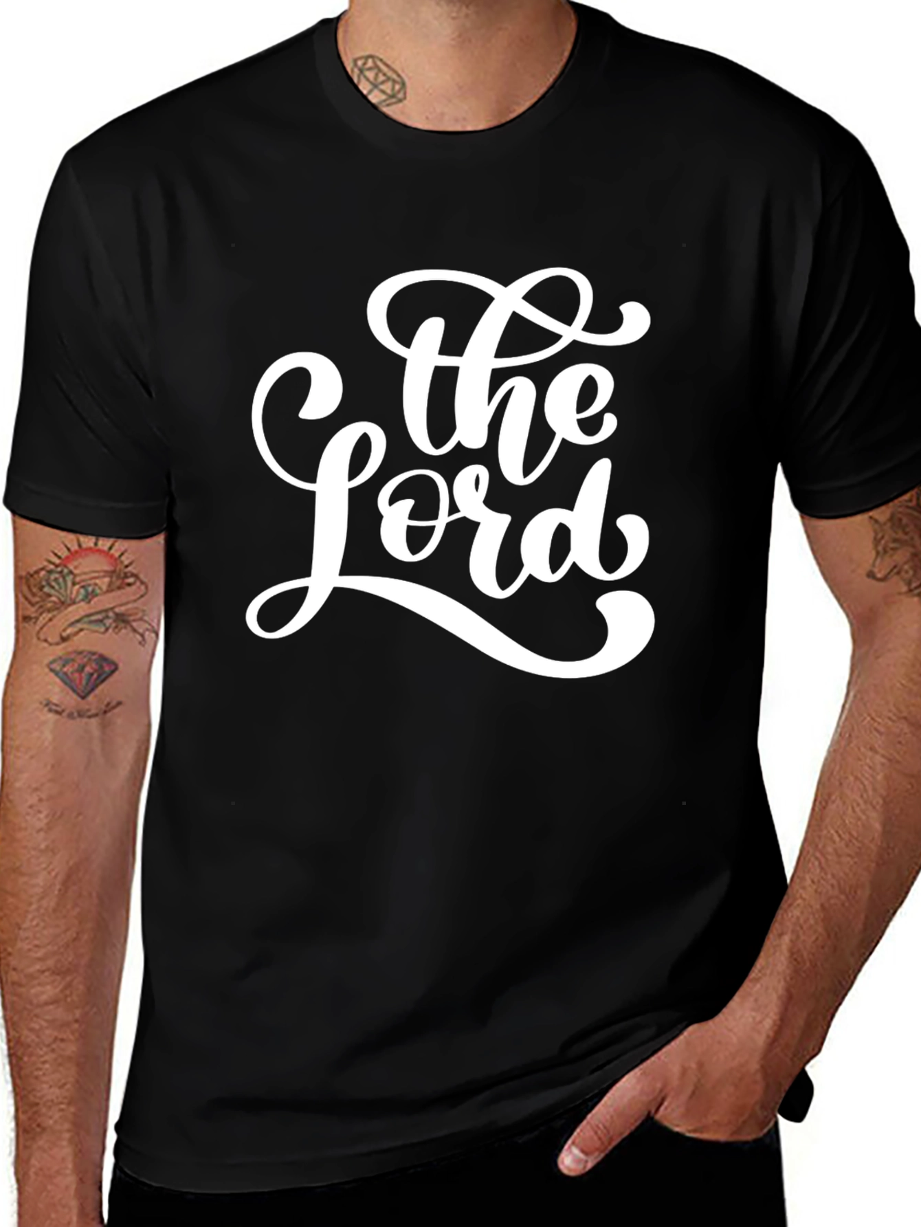 The Lord Graphic Print Black T-Shirt