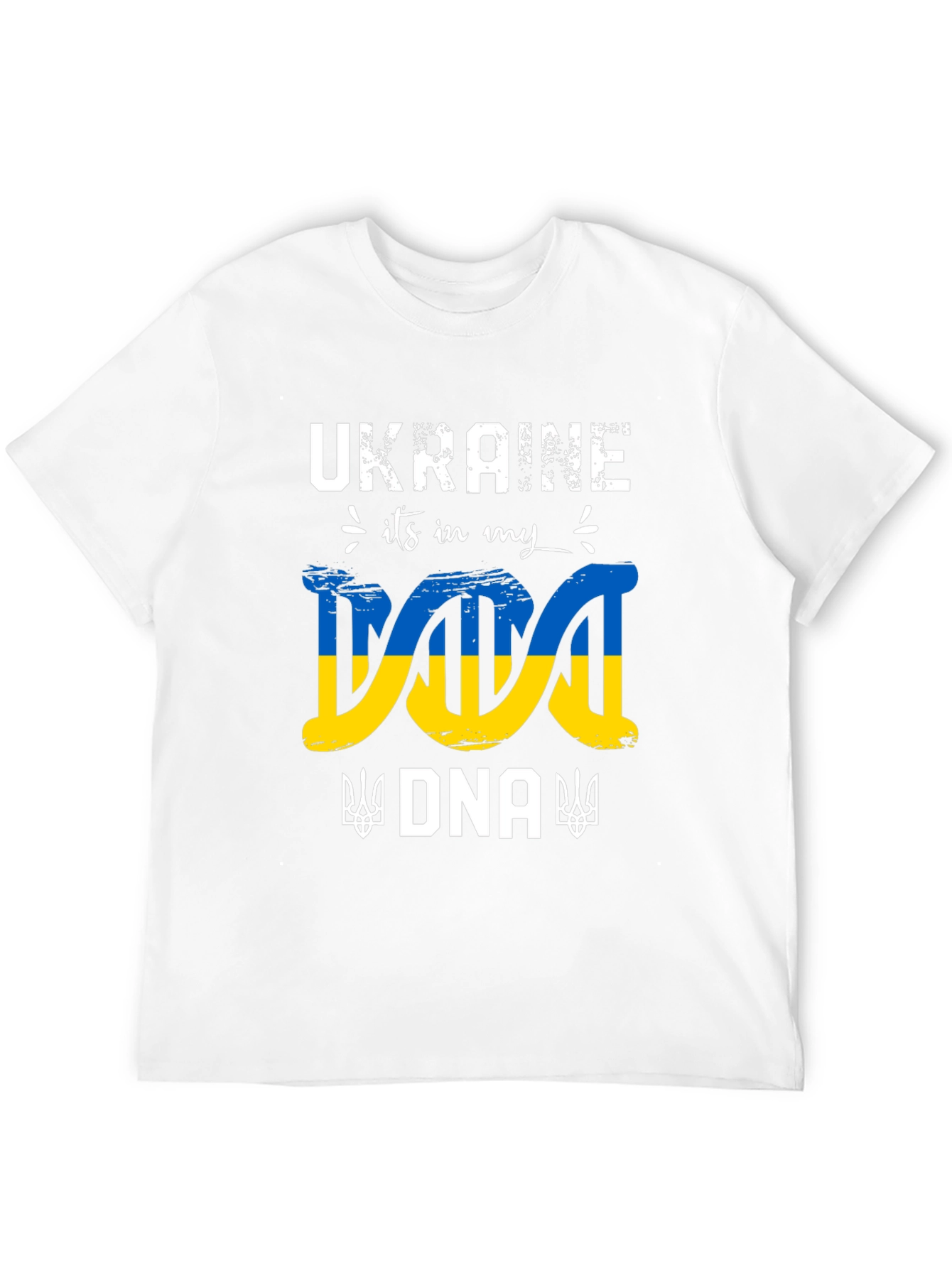 Ukraine DNA Flag Graphic T-Shirt - Stand With Ukraine