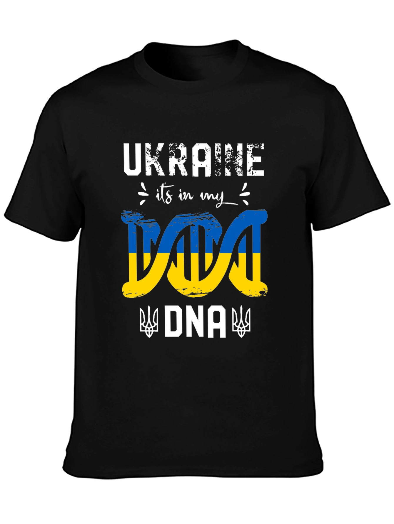 Ukraine DNA Flag Graphic T-Shirt - Stand With Ukraine