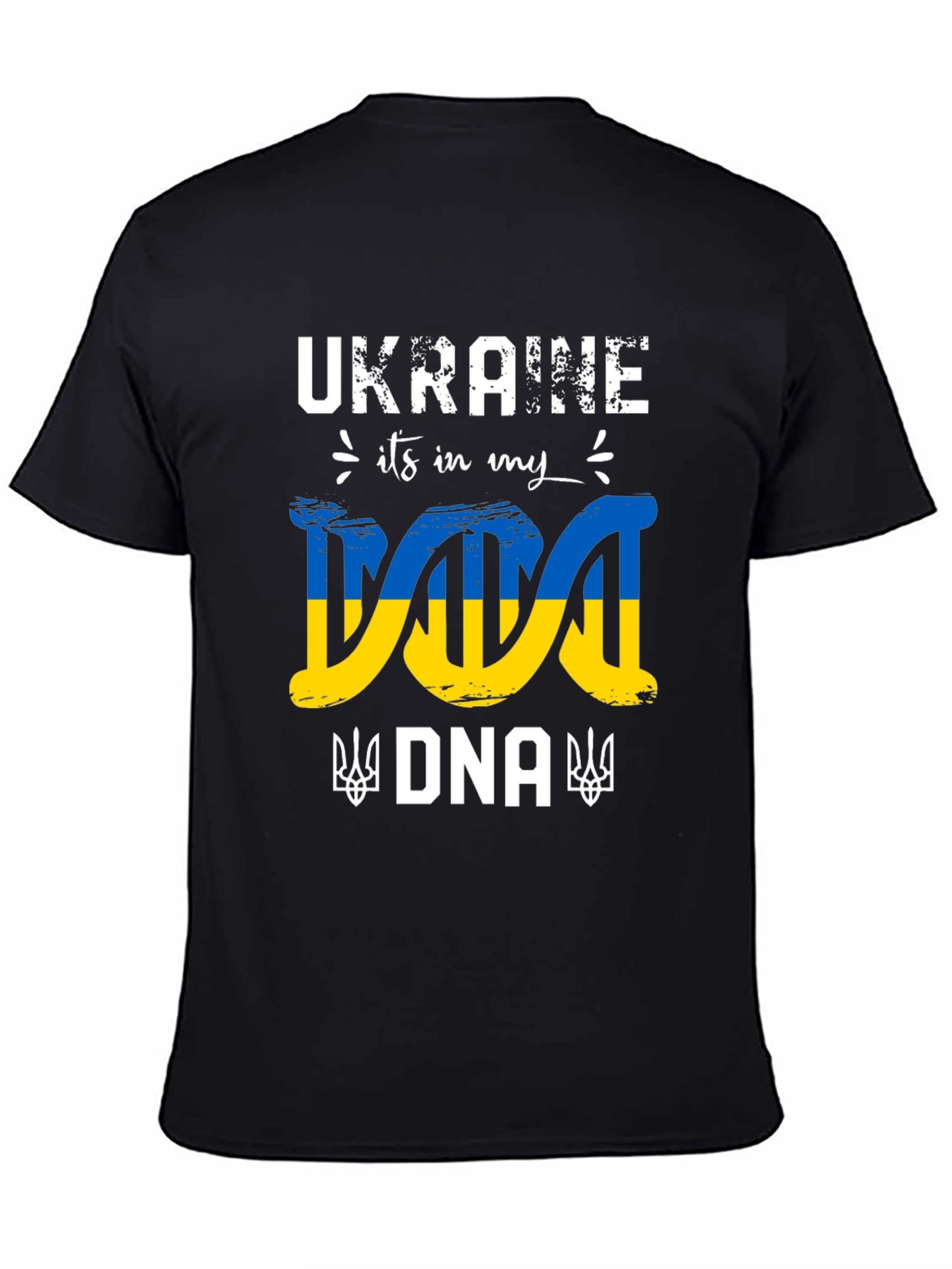 Ukraine DNA Flag Graphic T-Shirt - Stand With Ukraine