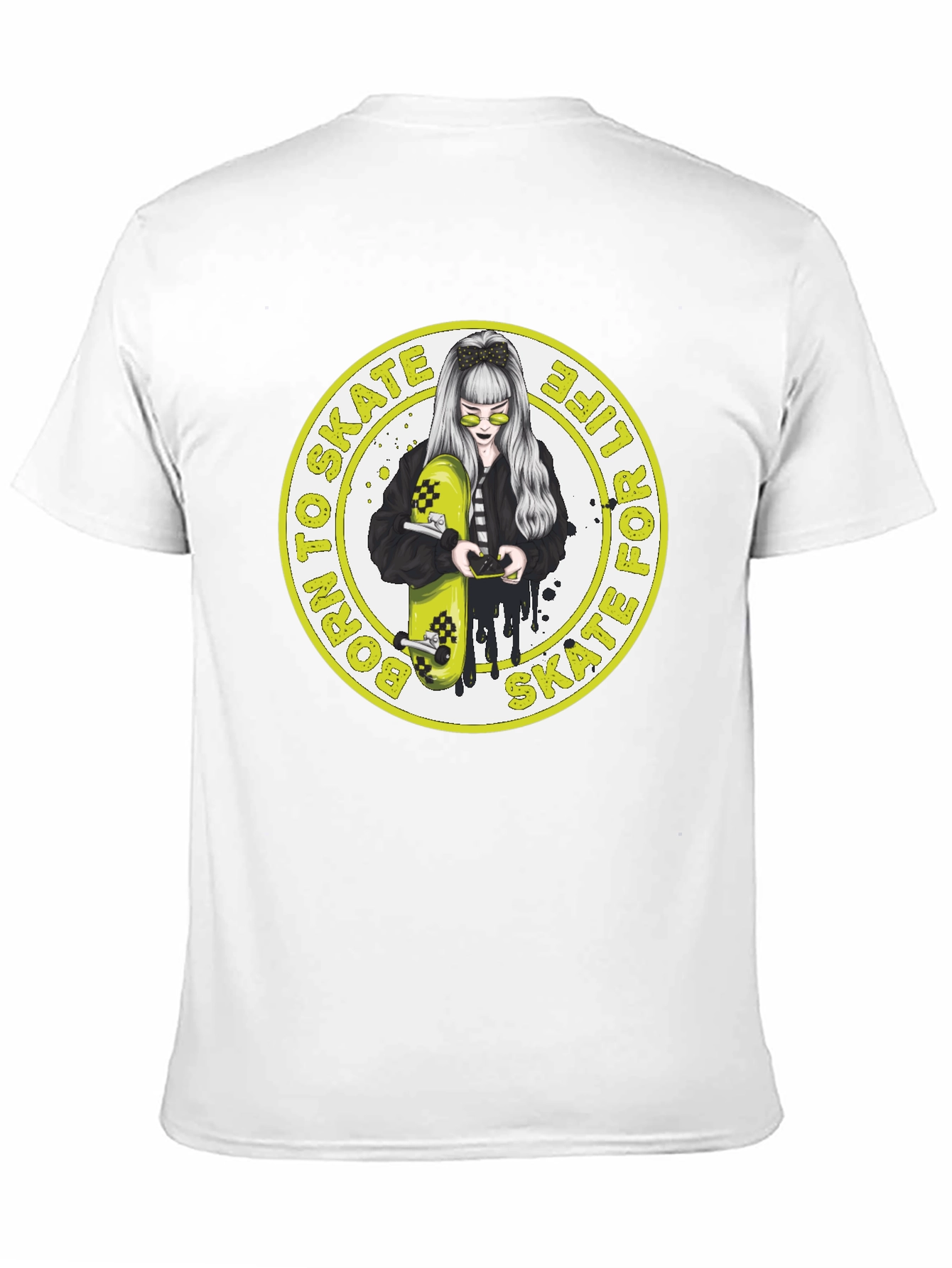 Skate Life T-Shirt: Cool Girl & Skateboard Graphic Tee