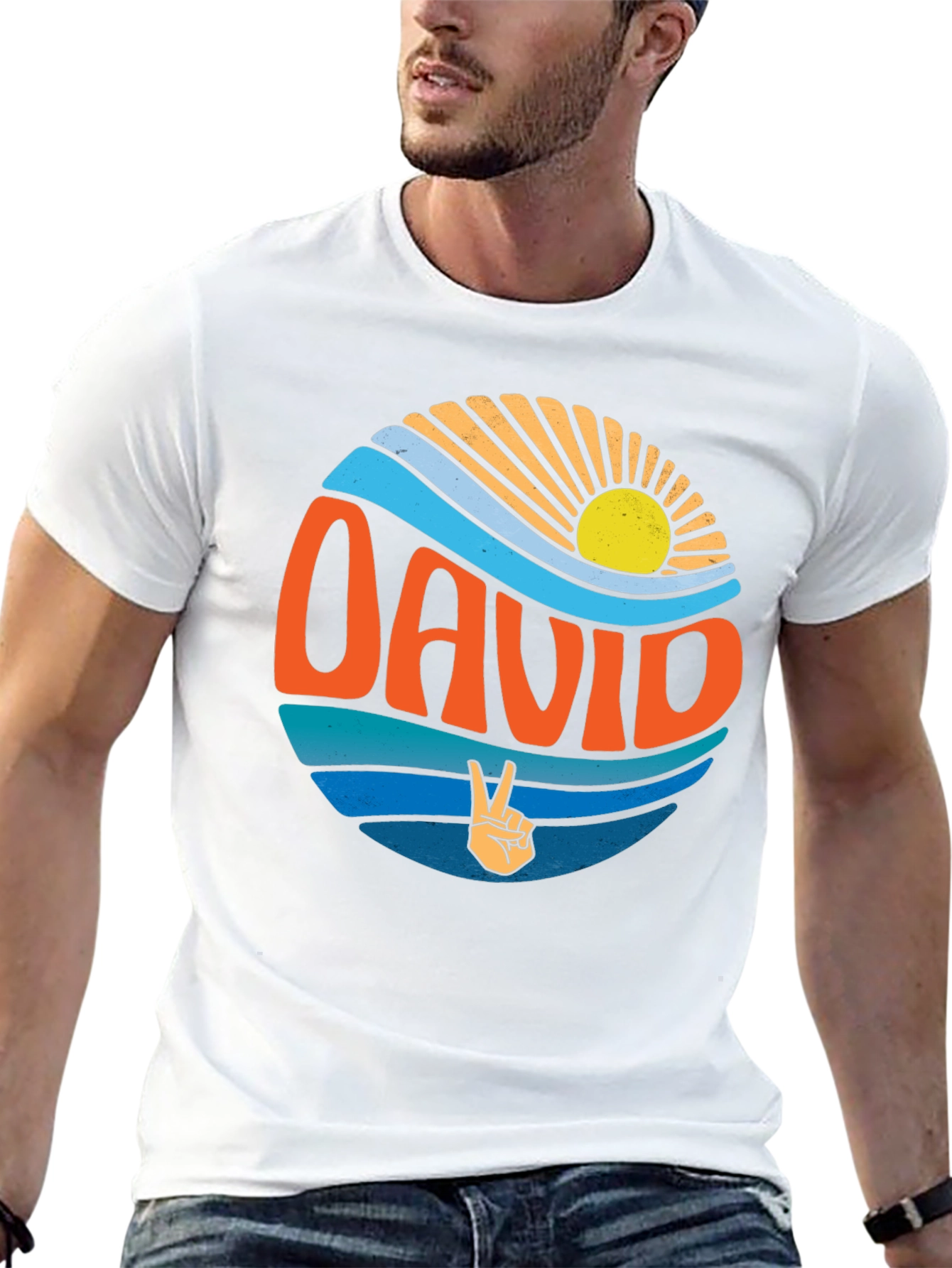 Retro David T-Shirt - Peace & Sunshine Design