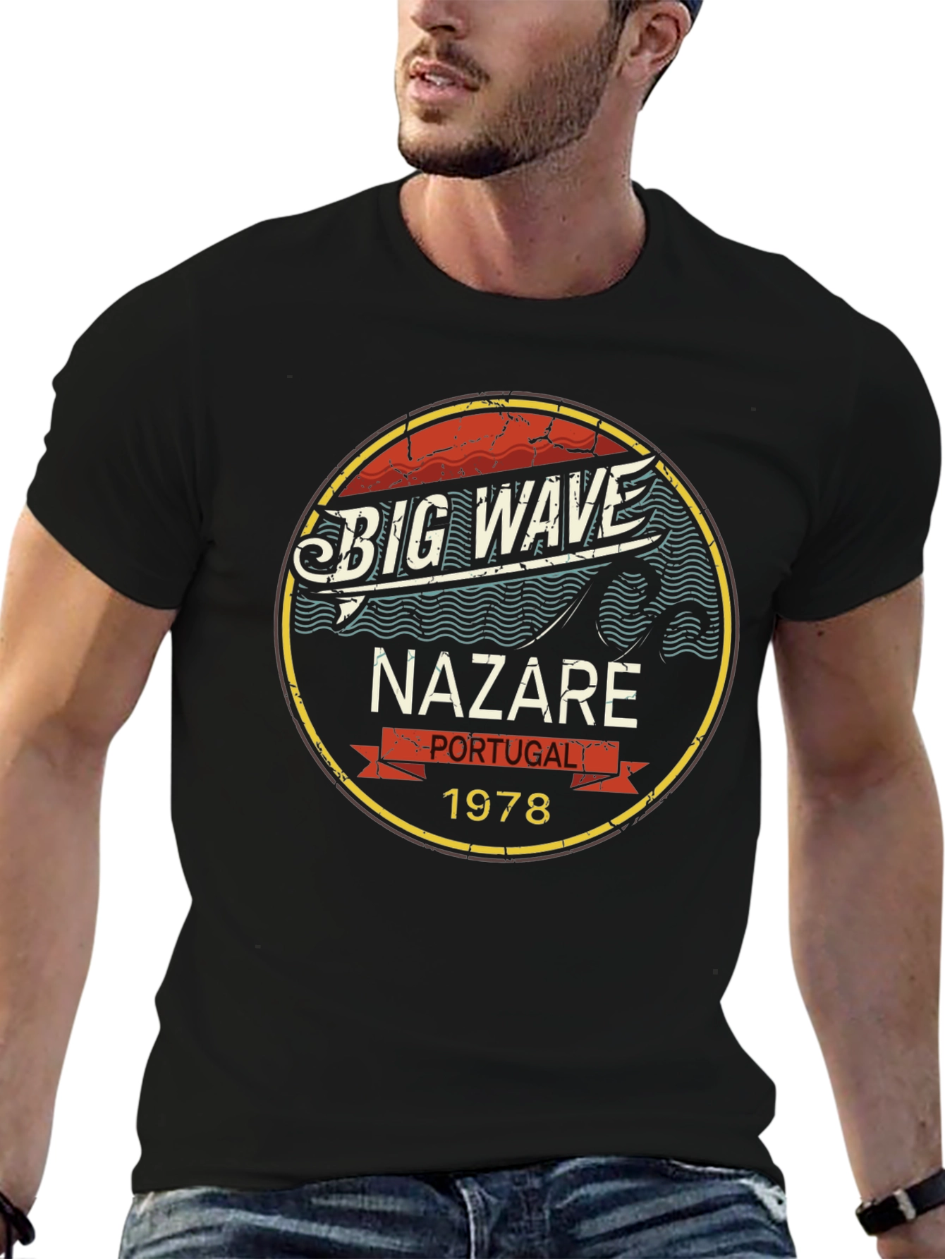 Big Wave Nazaré Portugal 1978 T-Shirt