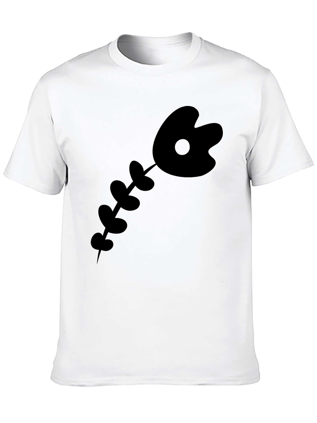 Quirky Black Cartoon Skeleton T-Shirt