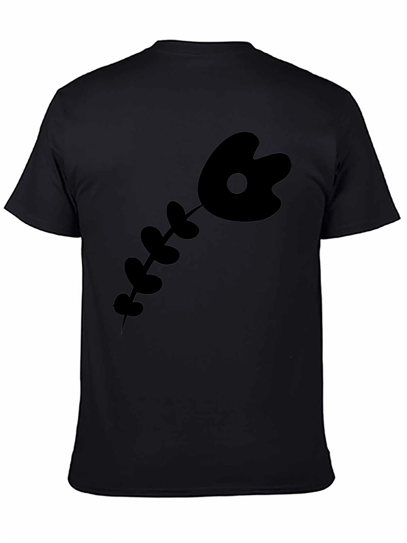 Quirky Black Cartoon Skeleton T-Shirt
