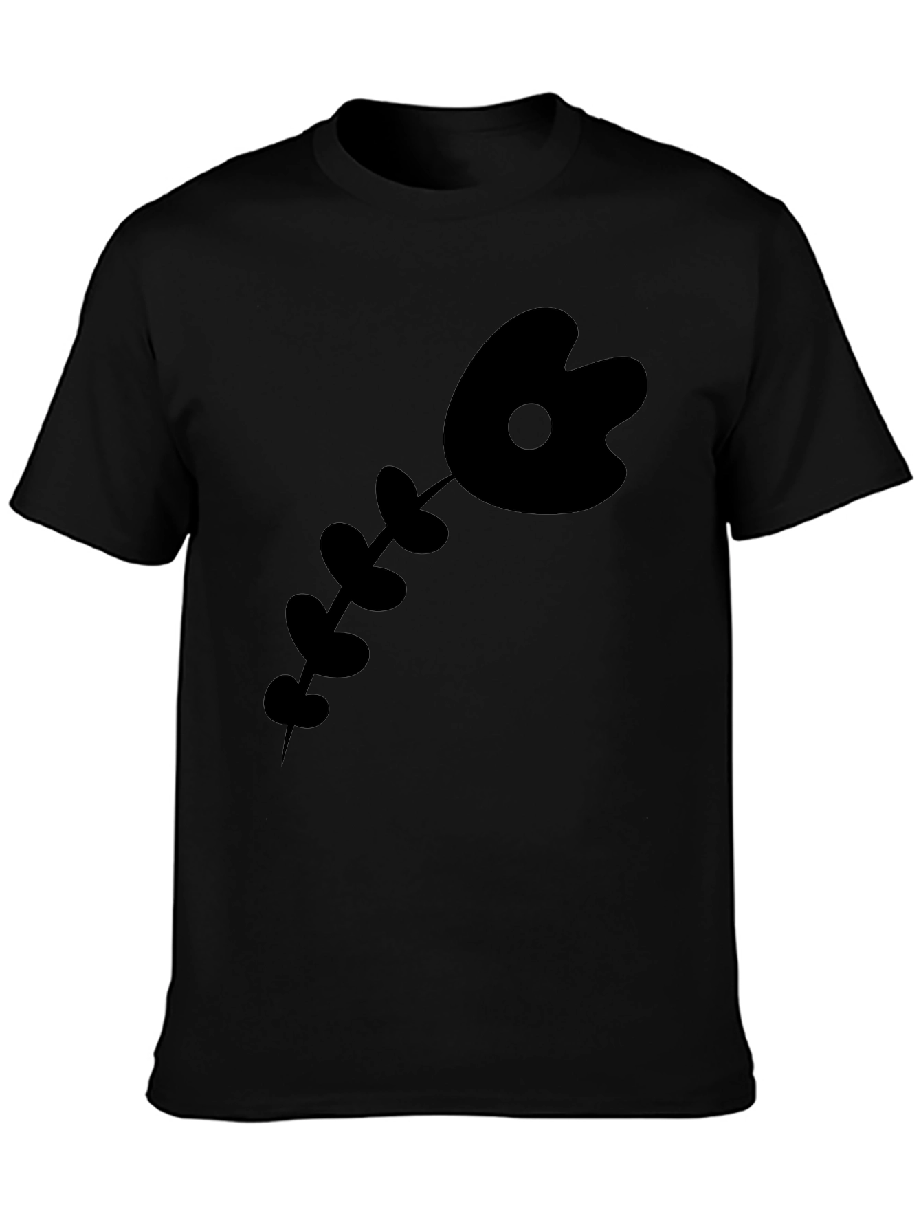 Quirky Black Cartoon Skeleton T-Shirt