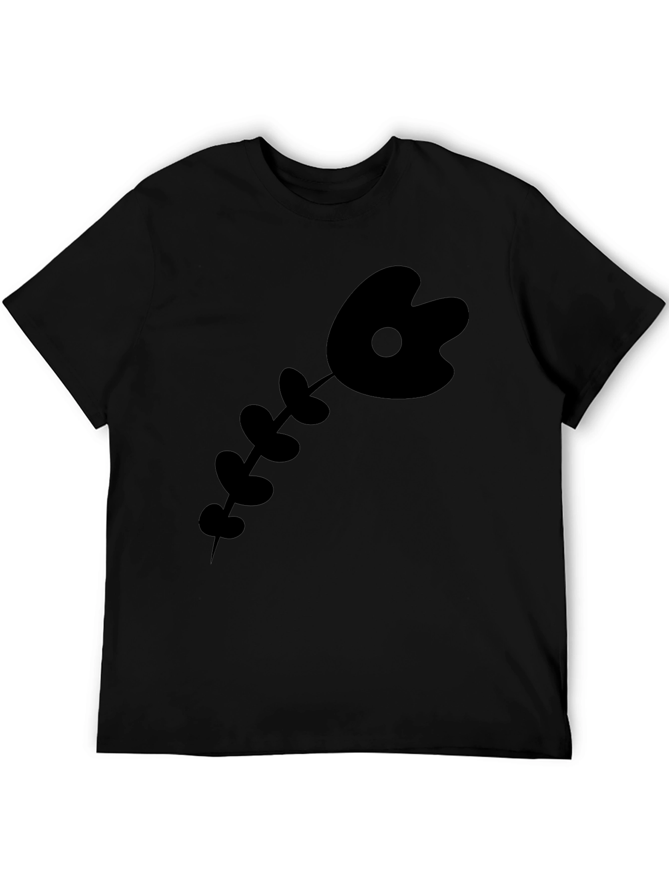 Quirky Black Cartoon Skeleton T-Shirt