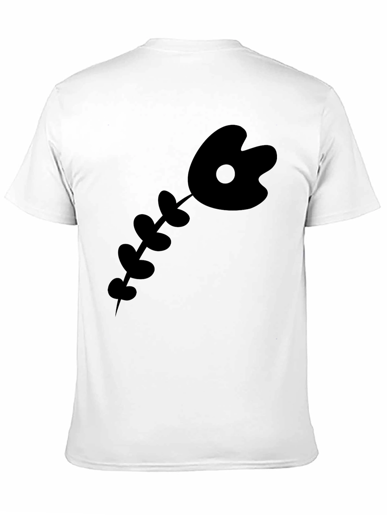 Quirky Black Cartoon Skeleton T-Shirt