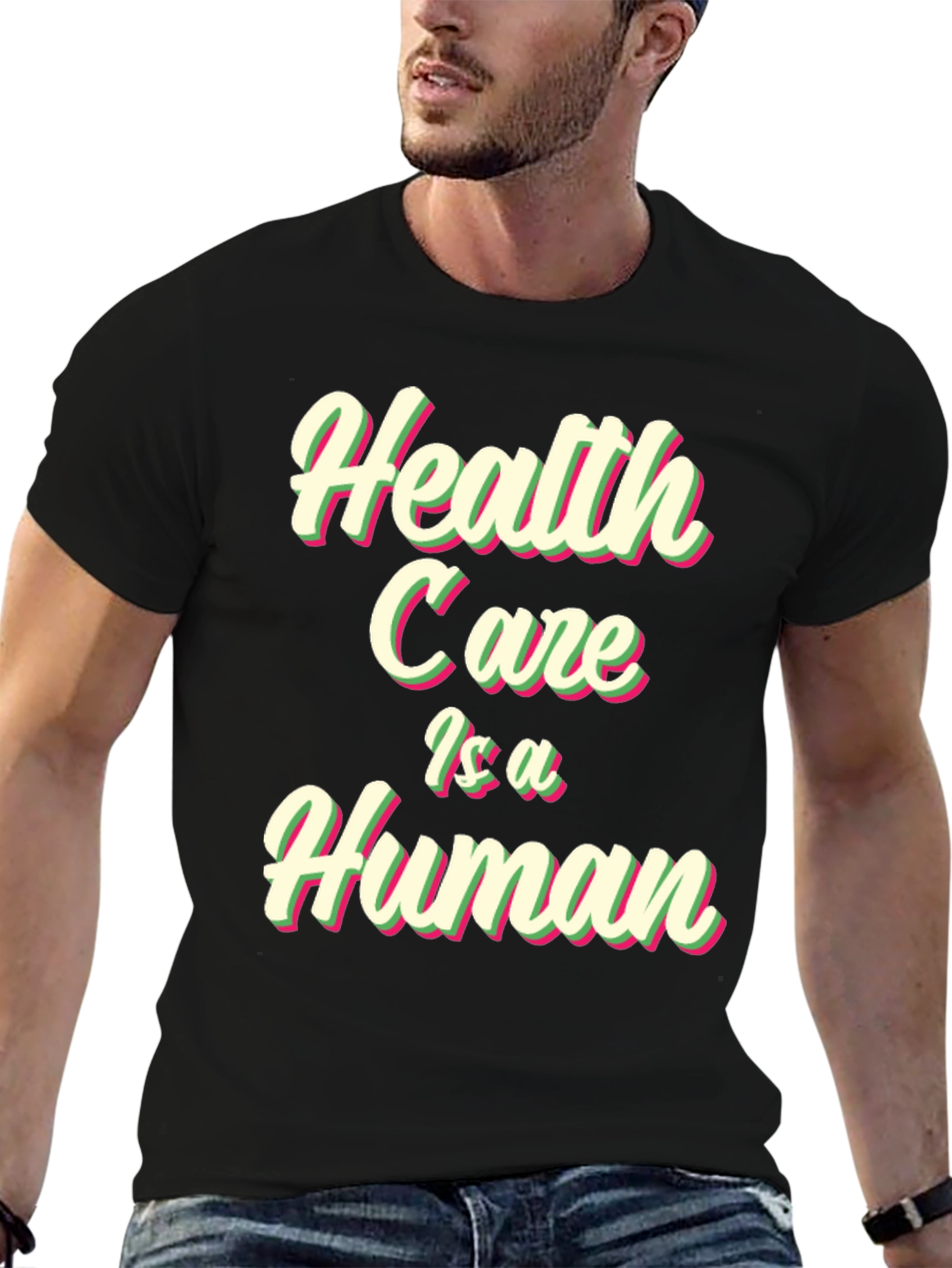 Health Care is a Human Right Black Tee