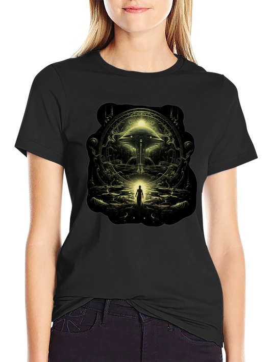 Mystic Gateway Graphic Tee - Black Cotton