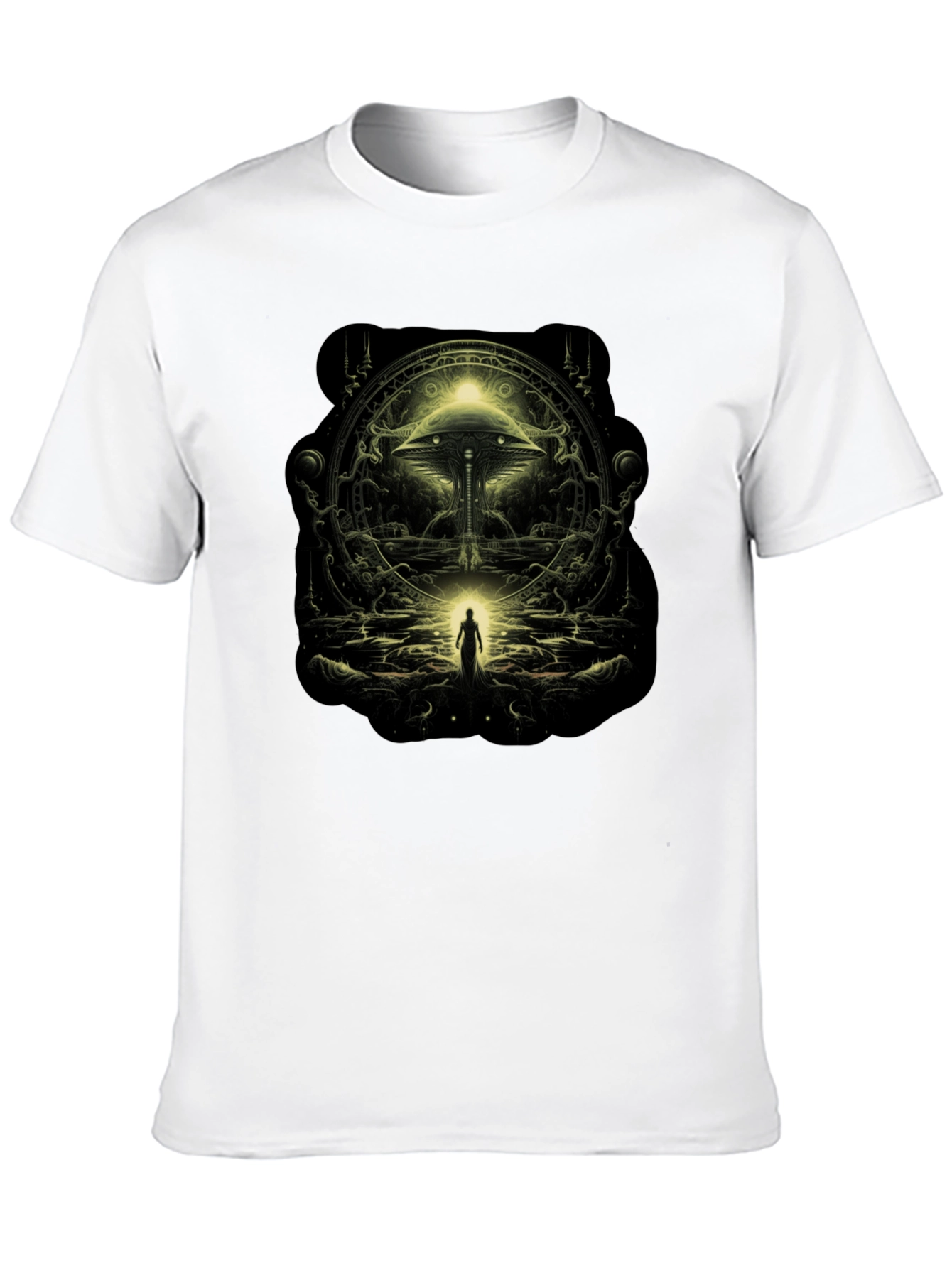 Mystic Gateway Graphic Tee - Black Cotton