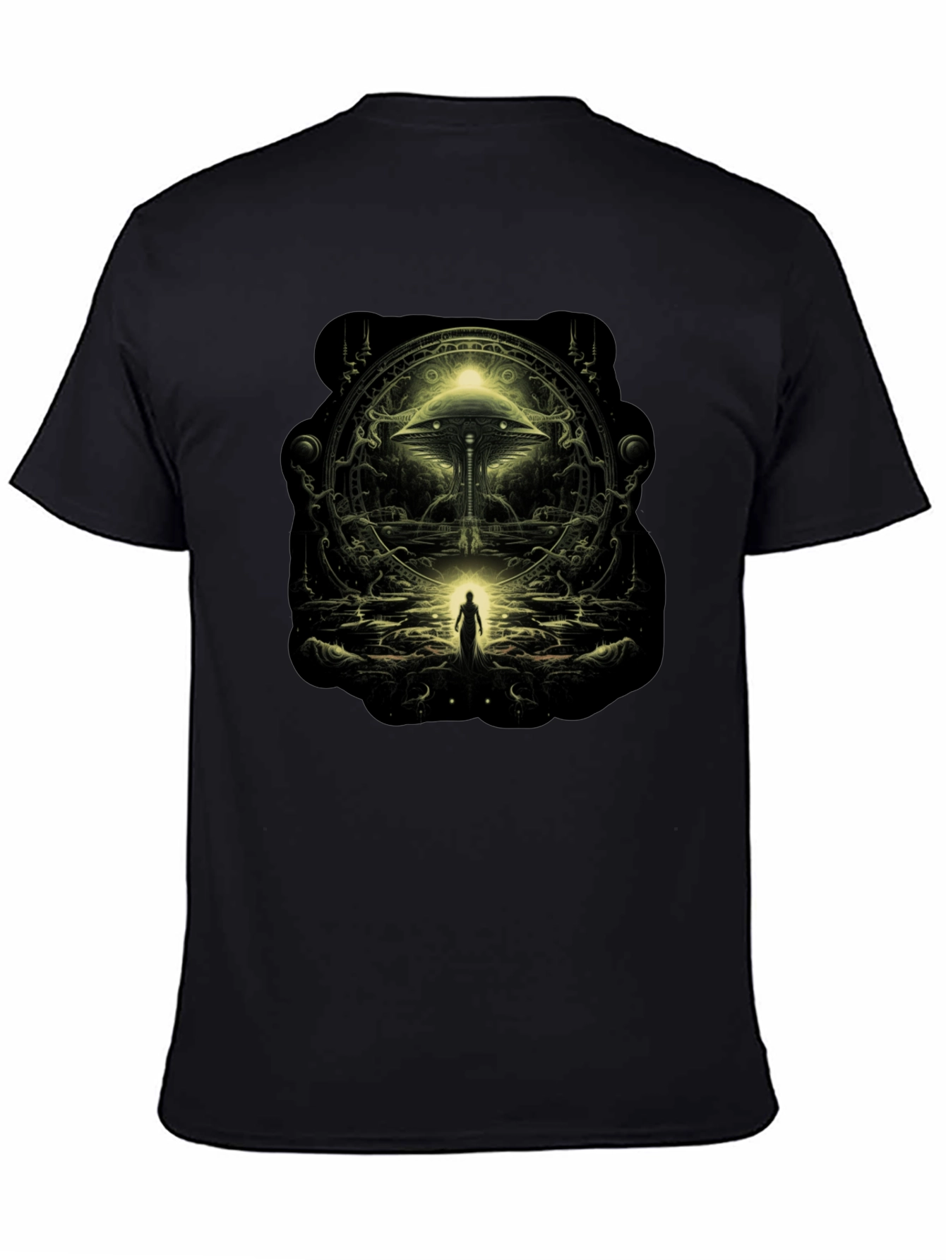 Mystic Gateway Graphic Tee - Black Cotton