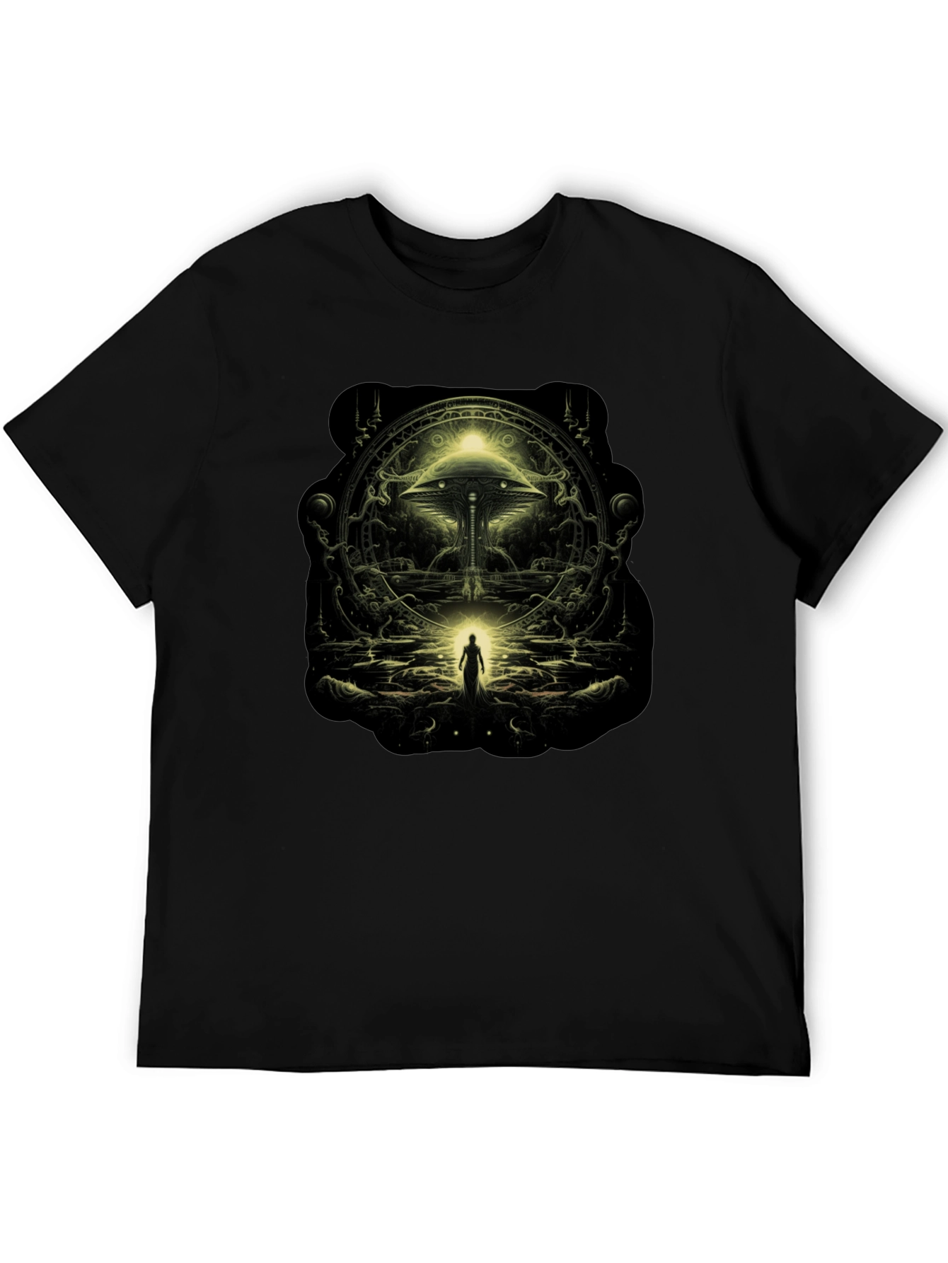 Mystic Gateway Graphic Tee - Black Cotton
