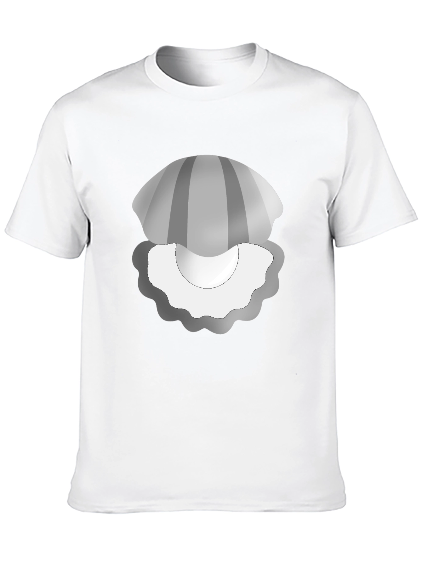 Clam Pearl Graphic Tee - Soft Black T-Shirt