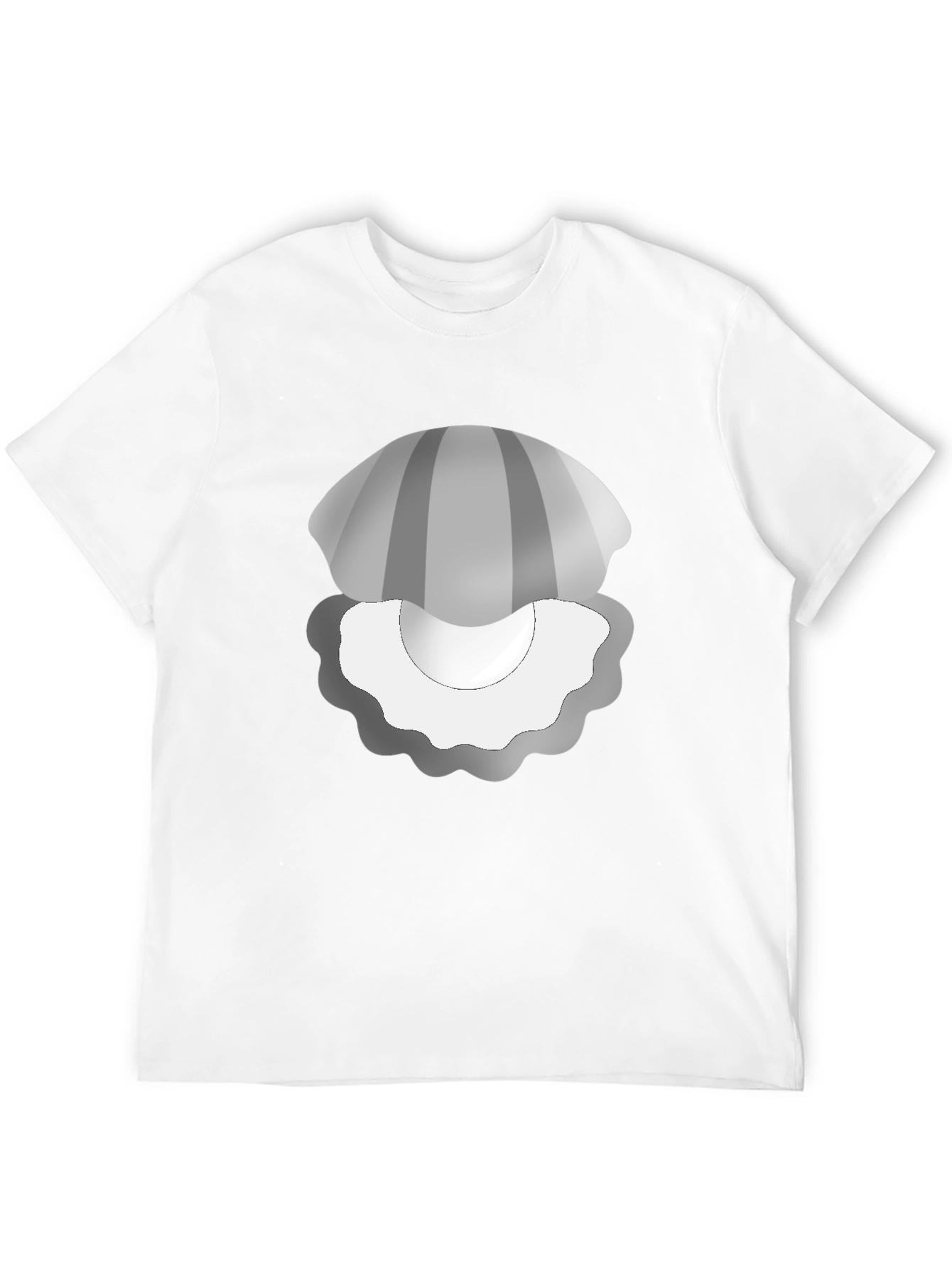 Clam Pearl Graphic Tee - Soft Black T-Shirt