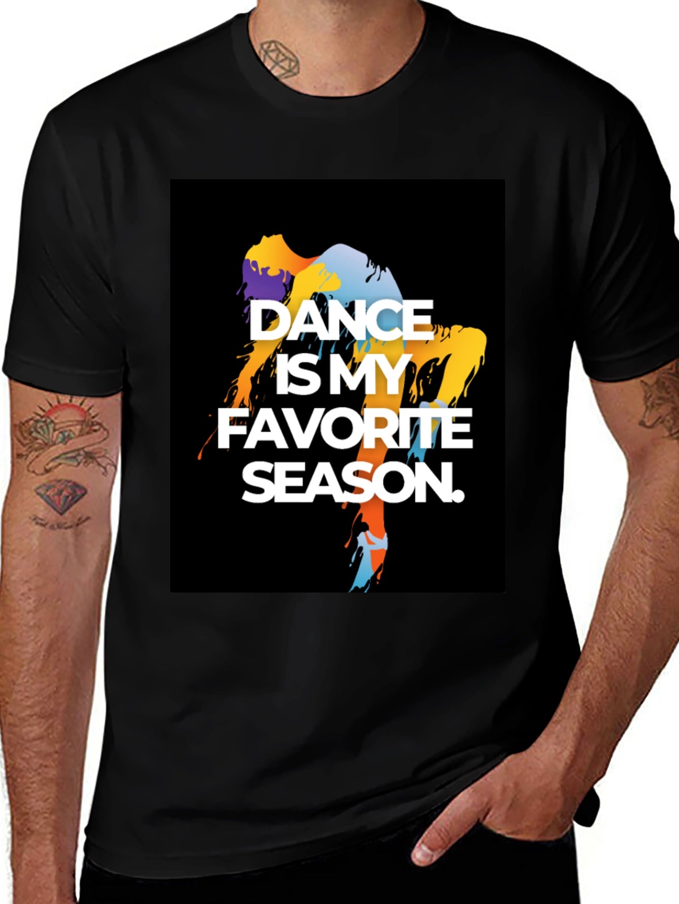 Dance is My Favorite Season Black T-Shirt