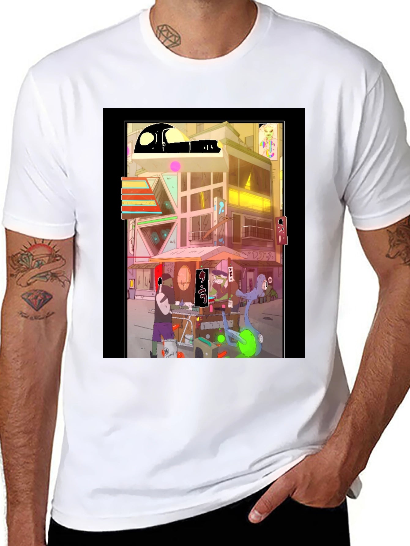 Cyberpunk Ramen Streetwear Tee