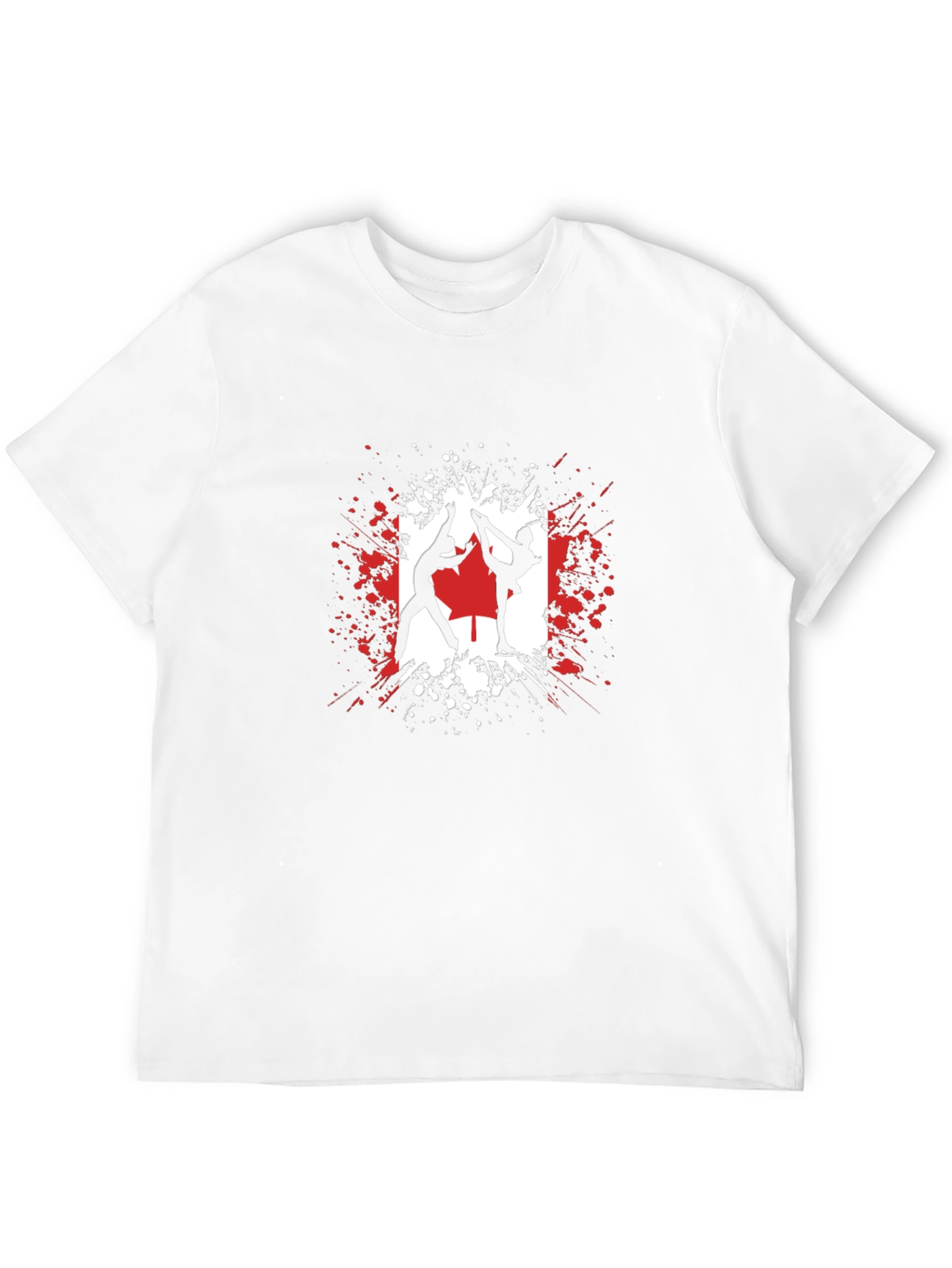 Canadian Ice Skating T-Shirt - Black Graphic Tee