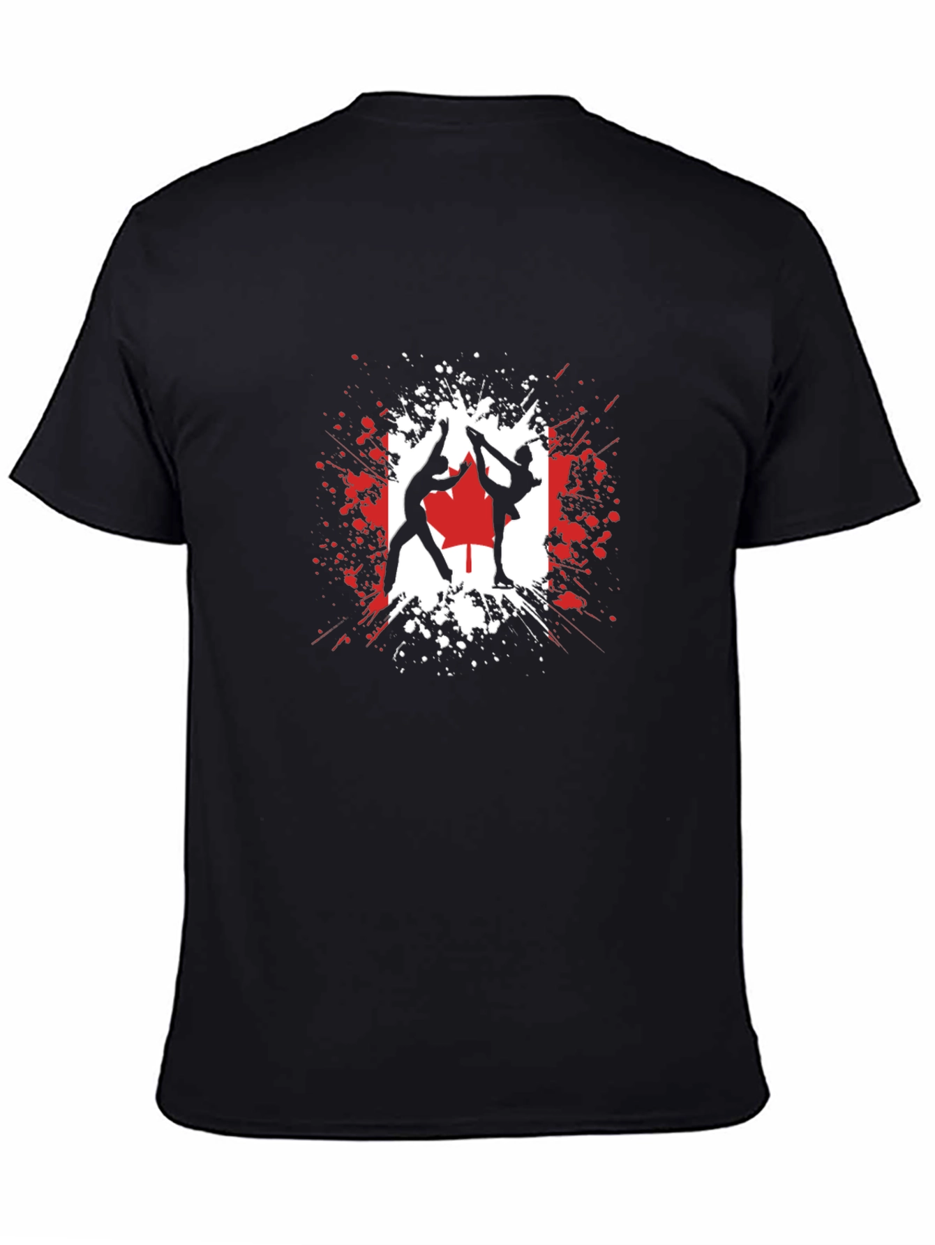Canadian Ice Skating T-Shirt - Black Graphic Tee