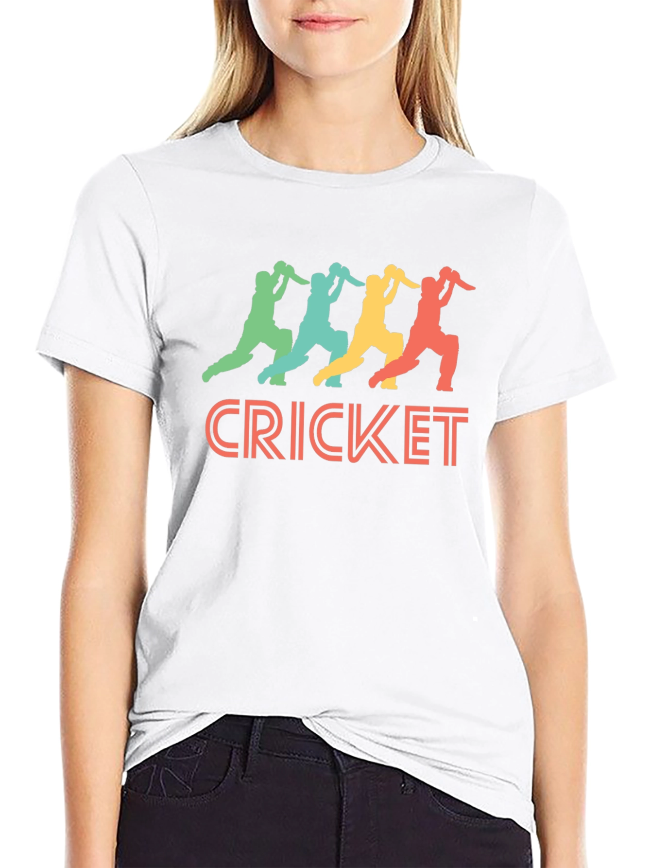 Cricket Players T-Shirt - Retro Sports Tee