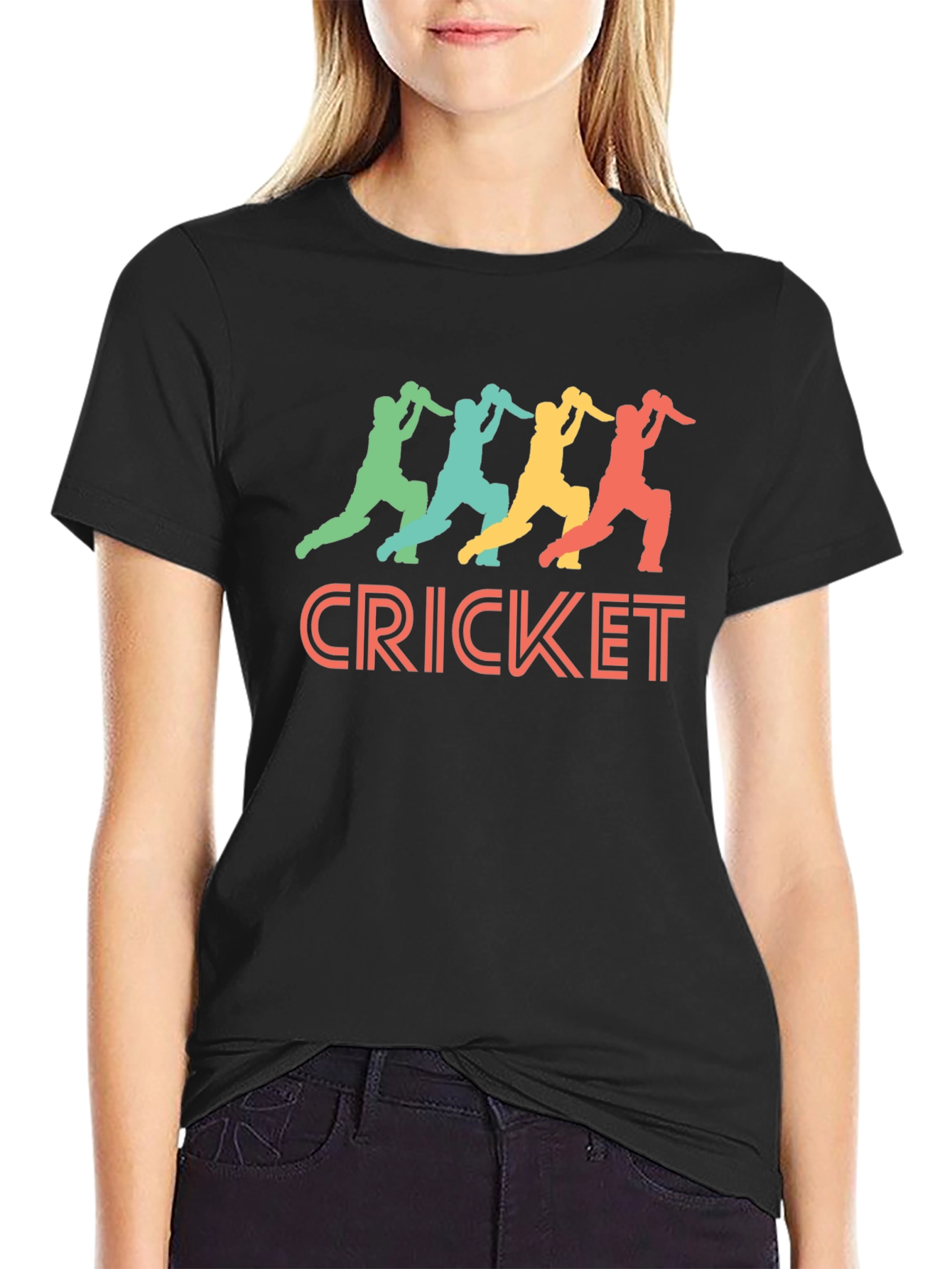 Cricket Players T-Shirt - Retro Sports Tee