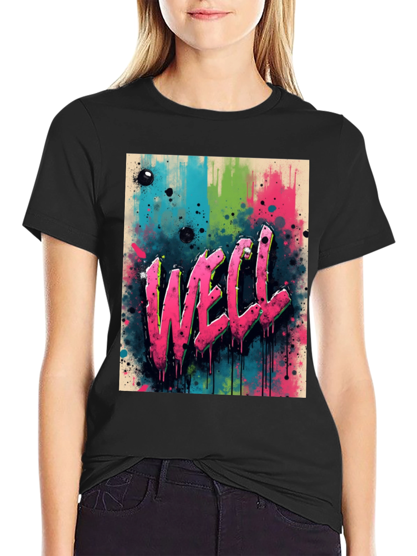 Graffiti Style Graphic Tee - WELL