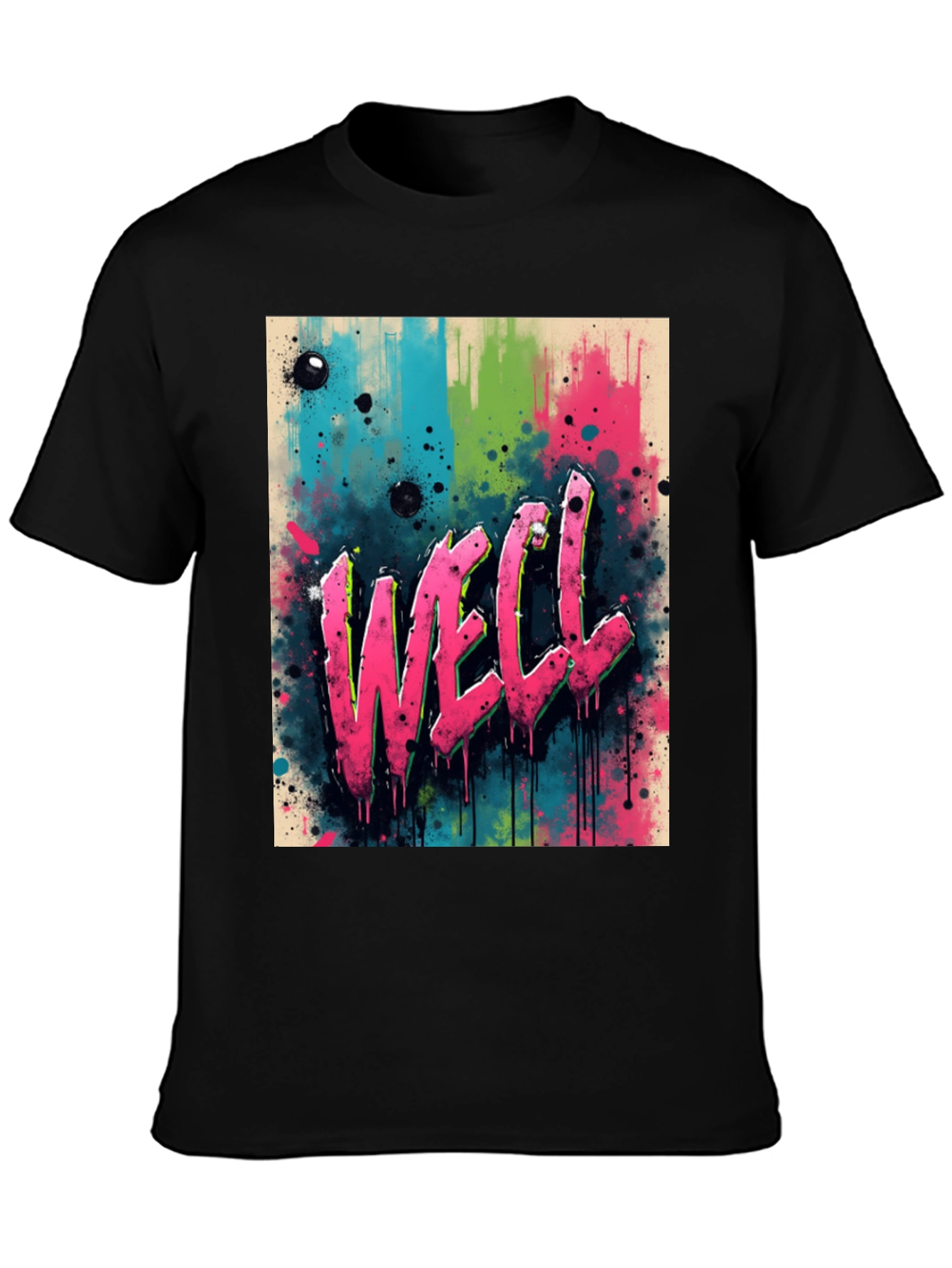 Graffiti Style Graphic Tee - WELL