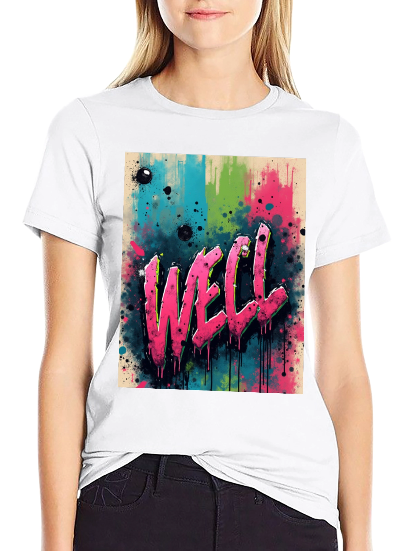 Graffiti Style Graphic Tee - WELL