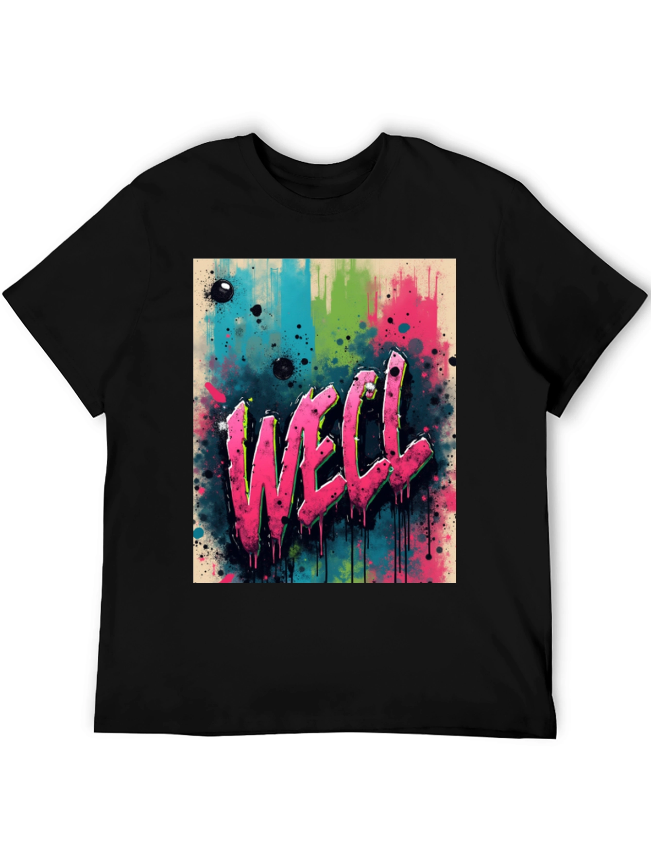 Graffiti Style Graphic Tee - WELL