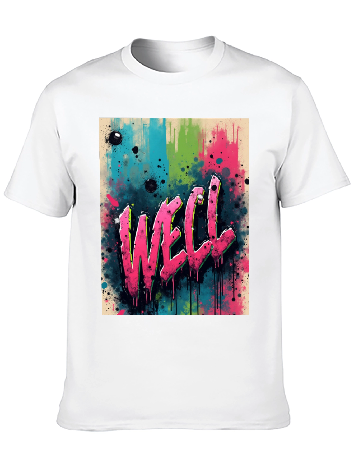 Graffiti Style Graphic Tee - WELL