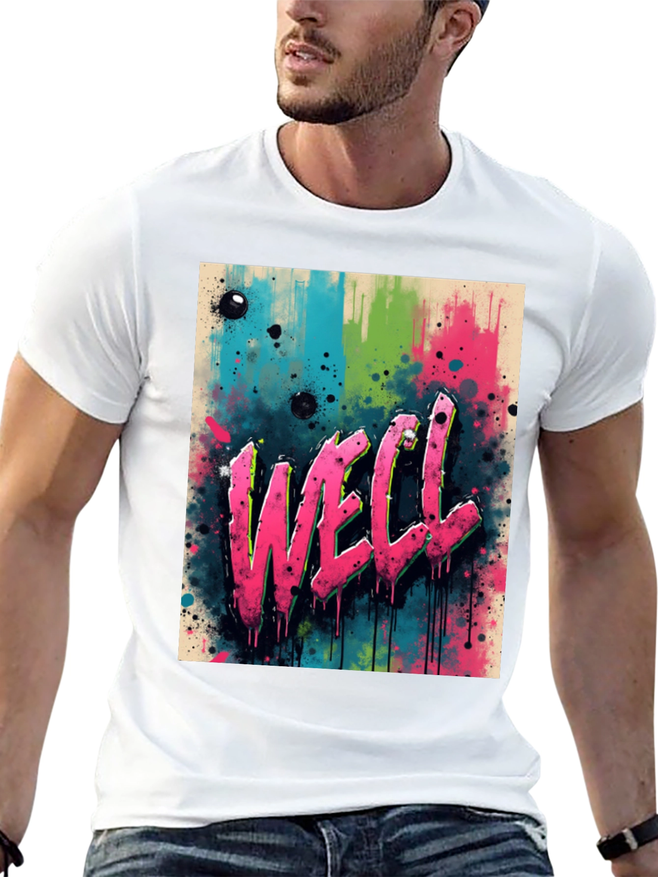 Graffiti Style Graphic Tee - WELL