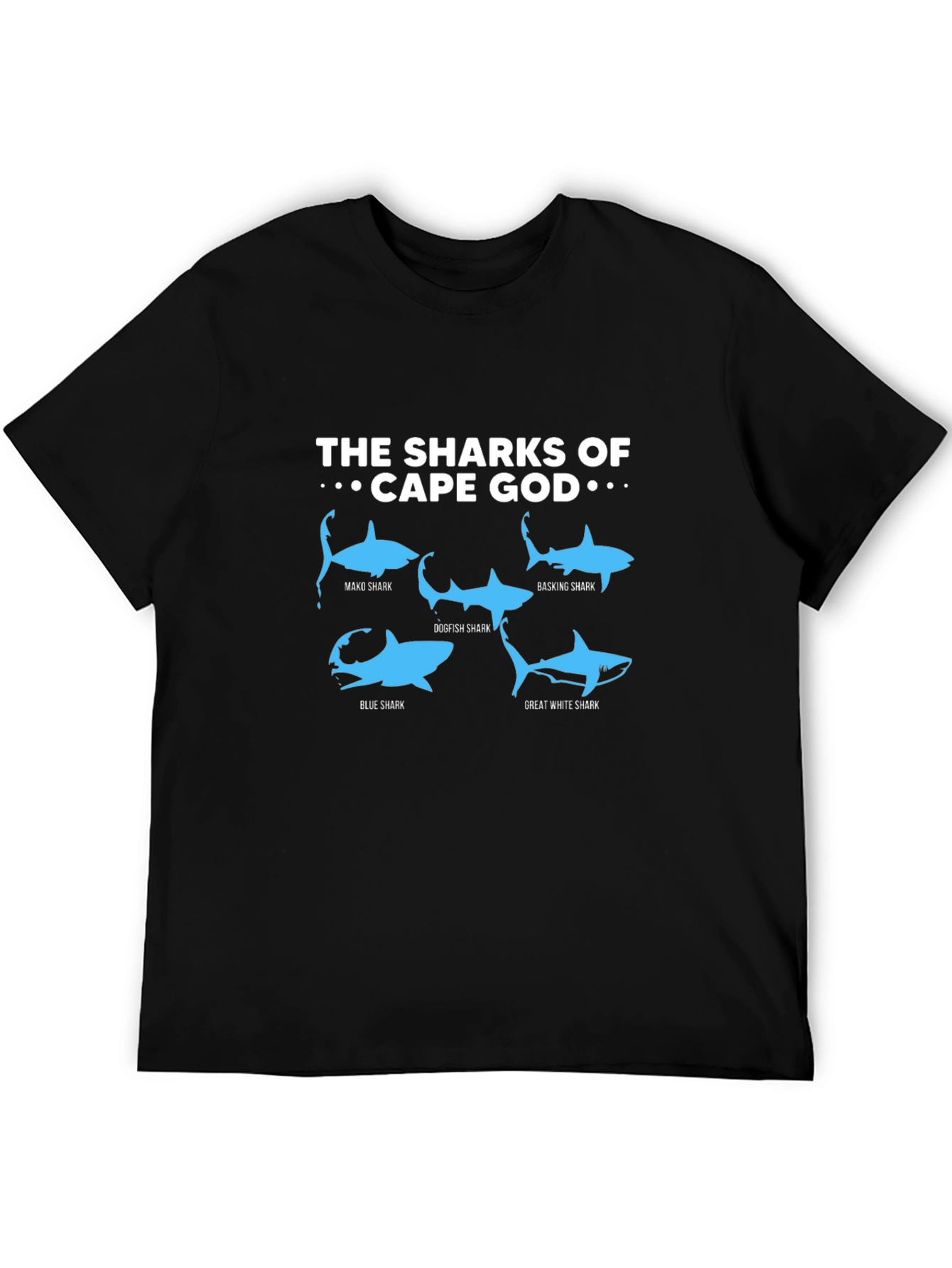 Cape Cod Sharks Graphic T-Shirt - Shark Species Tee