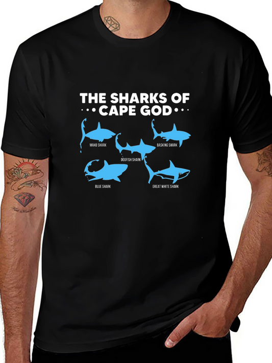 Cape Cod Sharks Graphic T-Shirt - Shark Species Tee