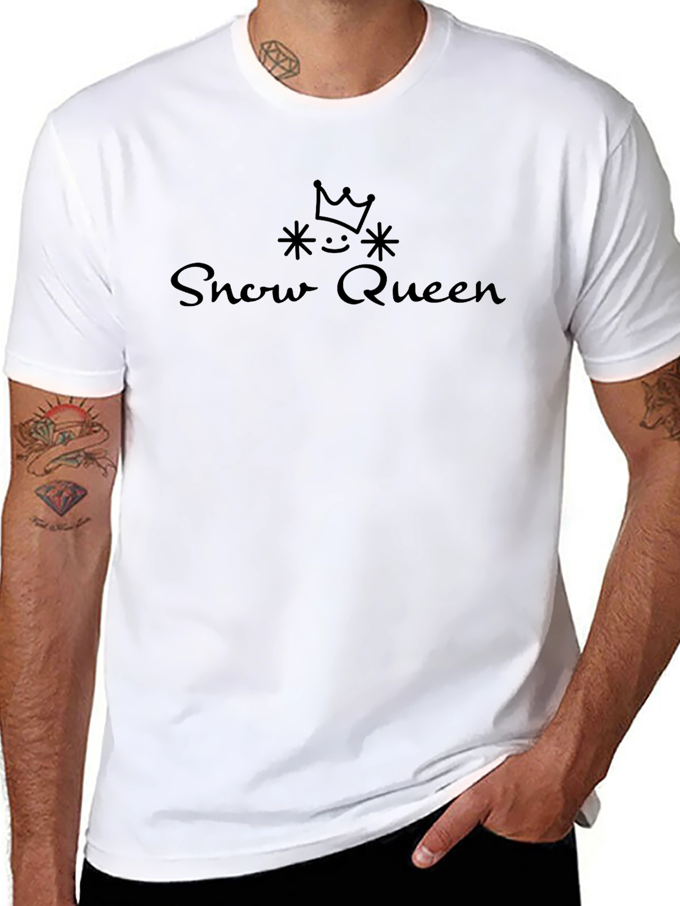 Snow Queen Graphic Tee - Black