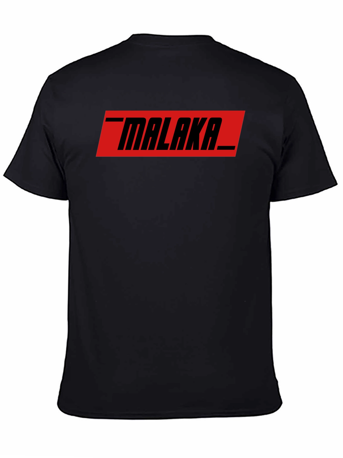 MALAKA Graphic Tee - Bold Red on Black Cotton