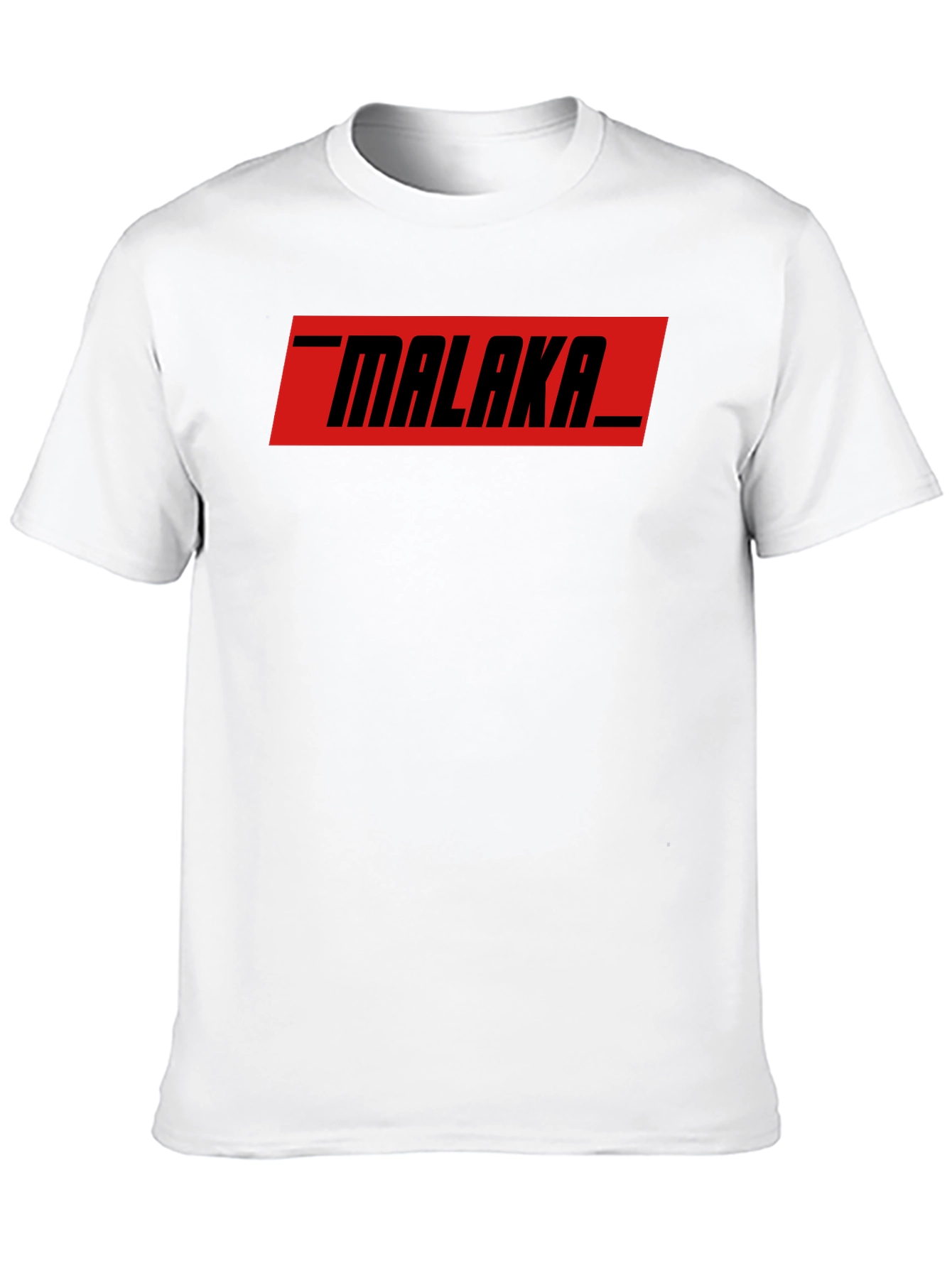 MALAKA Graphic Tee - Bold Red on Black Cotton