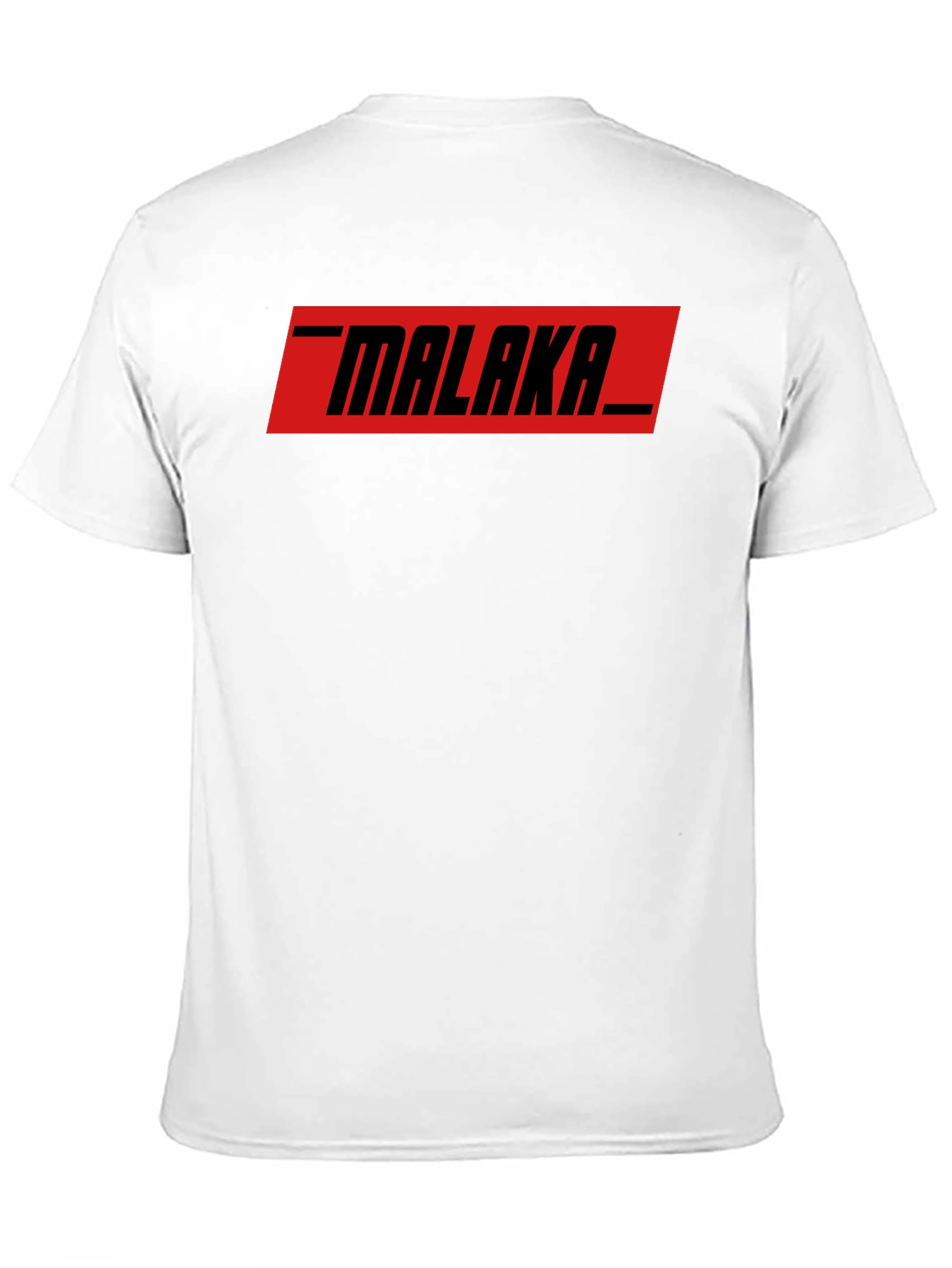 MALAKA Graphic Tee - Bold Red on Black Cotton