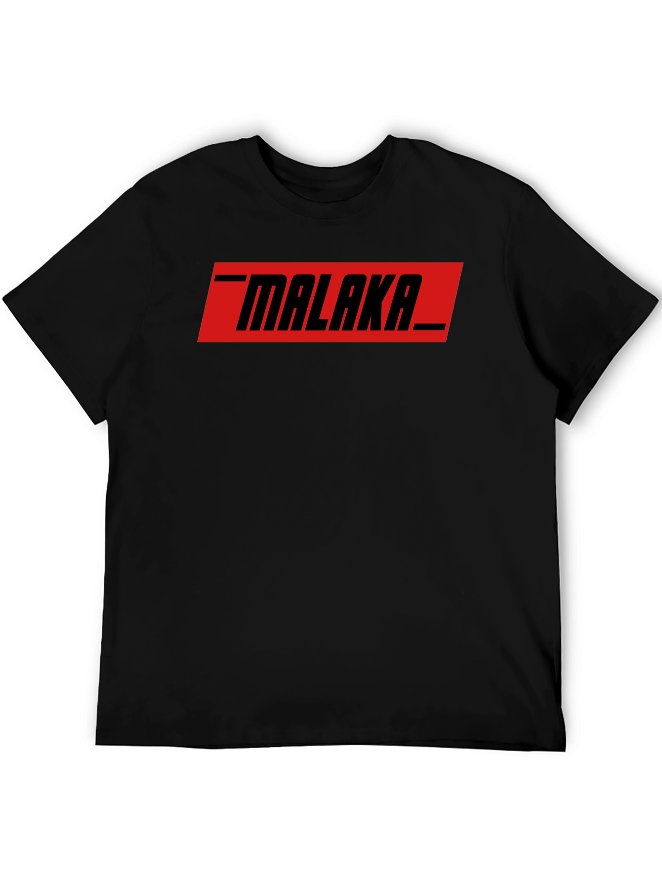 MALAKA Graphic Tee - Bold Red on Black Cotton