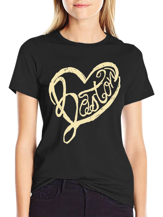 Boston Heart Graphic Tee - Soft Cotton Blend
