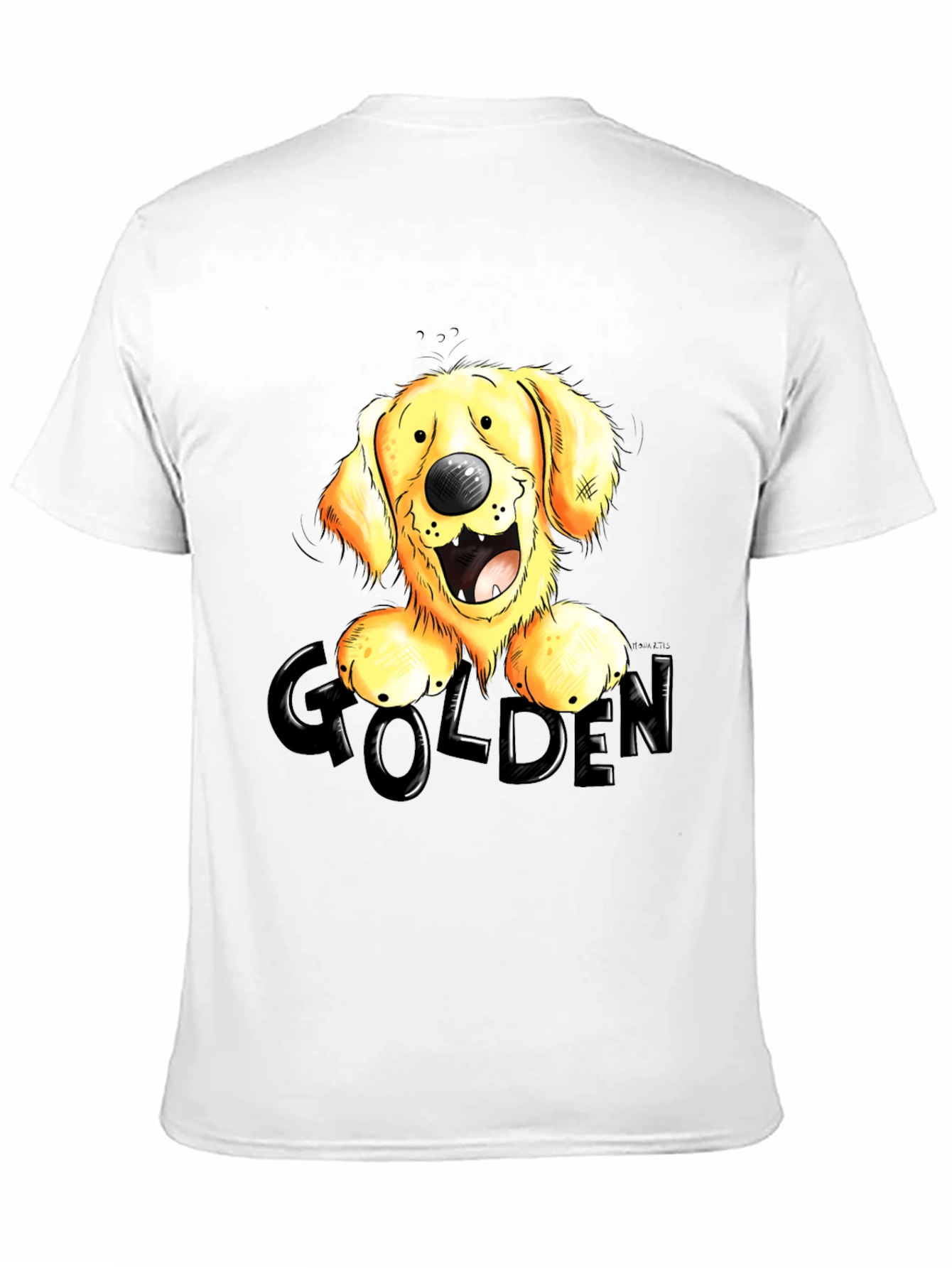 Golden Retriever Cartoon Graphic T-Shirt