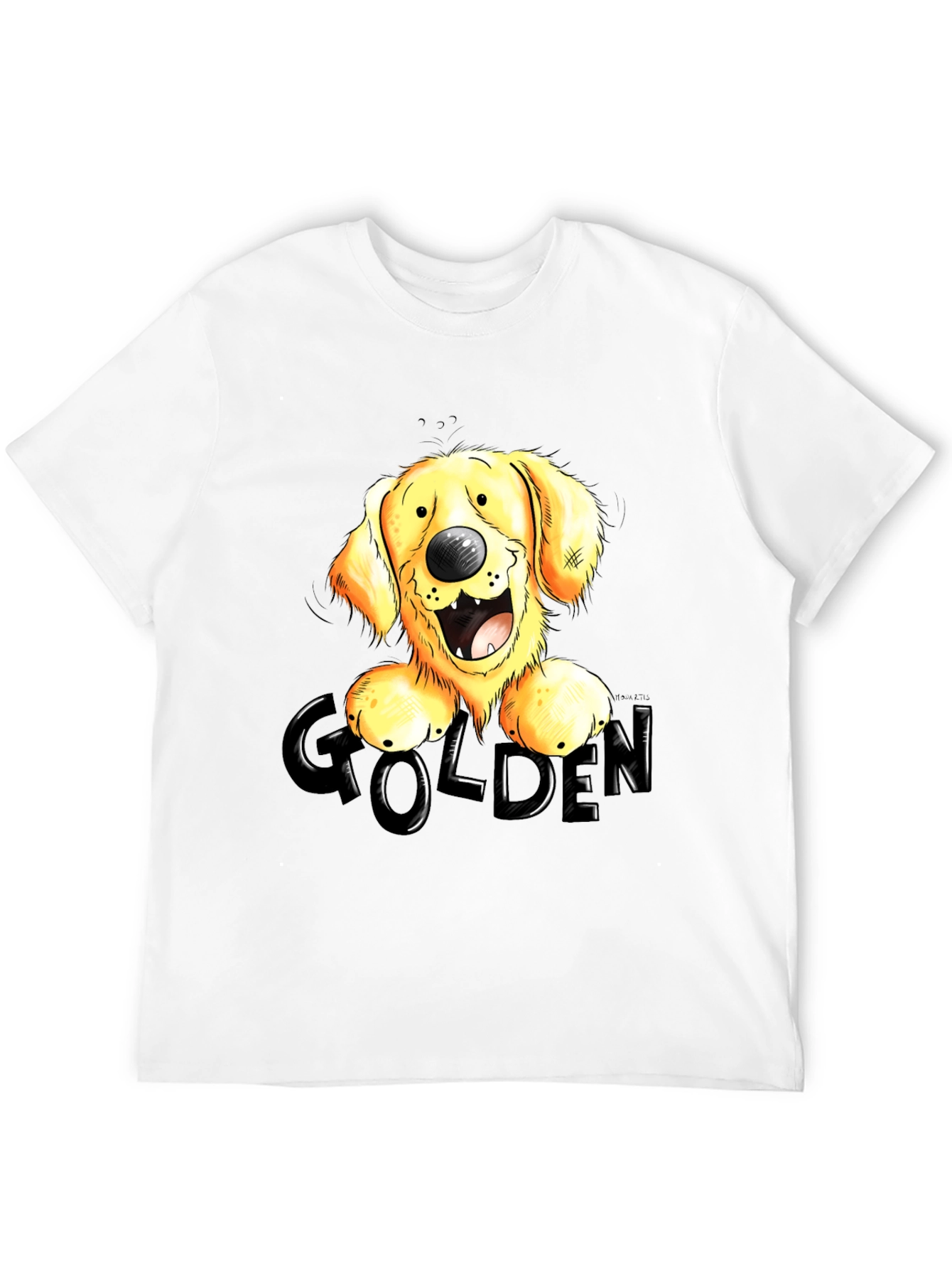Golden Retriever Cartoon Graphic T-Shirt