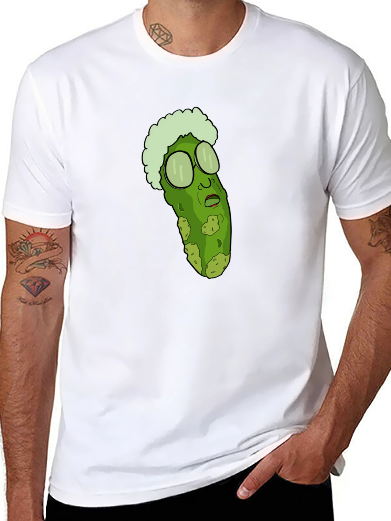 Pickle Rick Graphic T-Shirt - Black