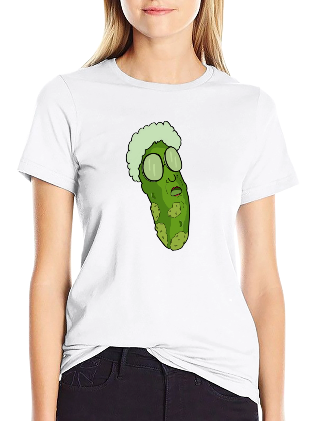 Pickle Rick Graphic T-Shirt - Black