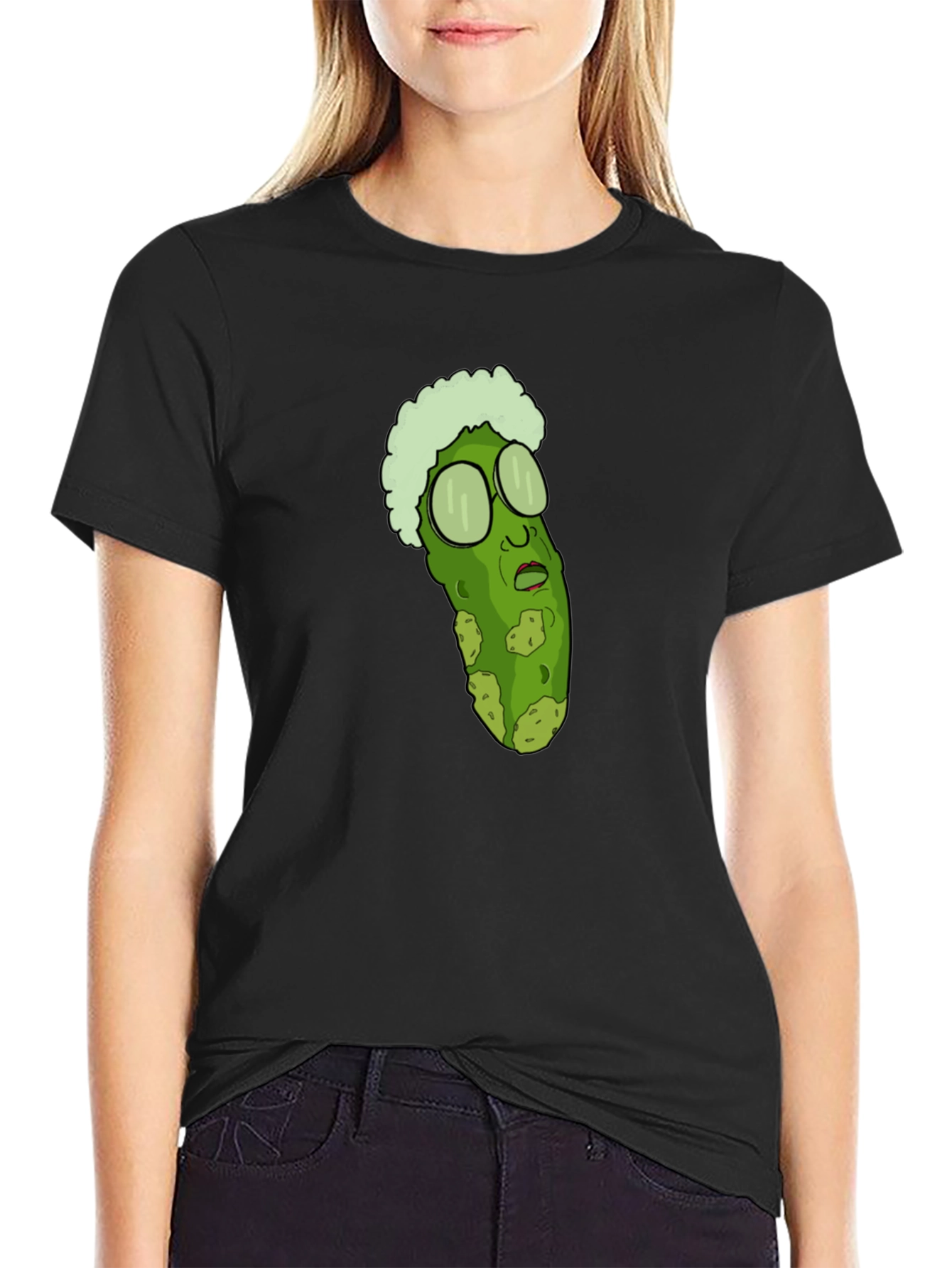 Pickle Rick Graphic T-Shirt - Black