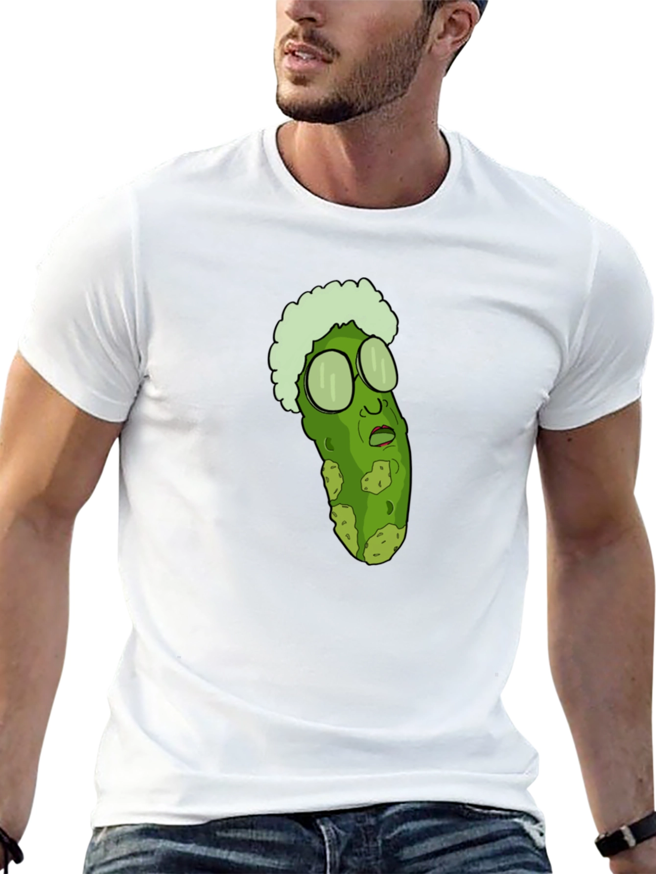 Pickle Rick Graphic T-Shirt - Black