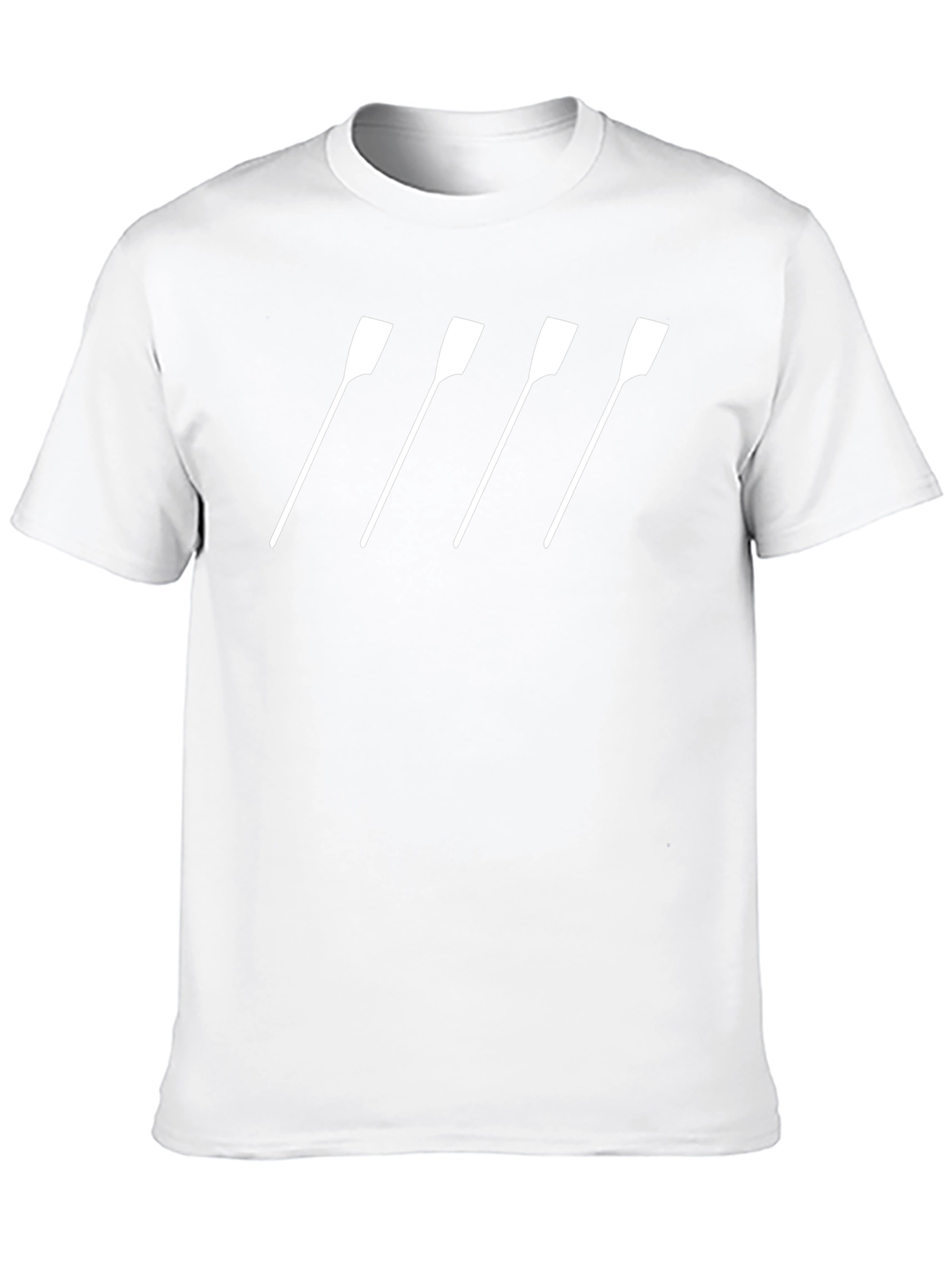 Rowing Oars Graphic Tee - Black Cotton T-Shirt