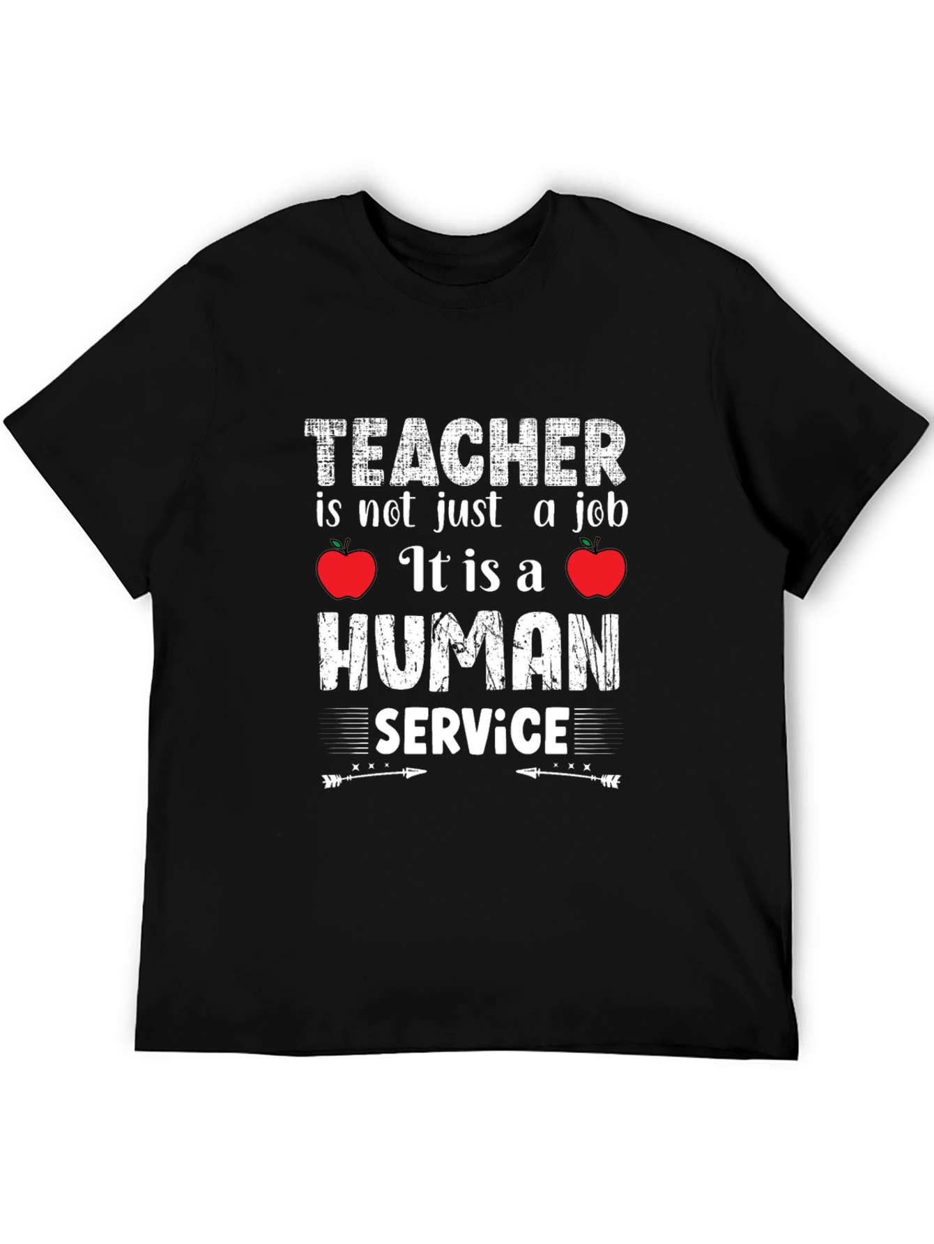Teacher Human Service Black Graphic Tee
