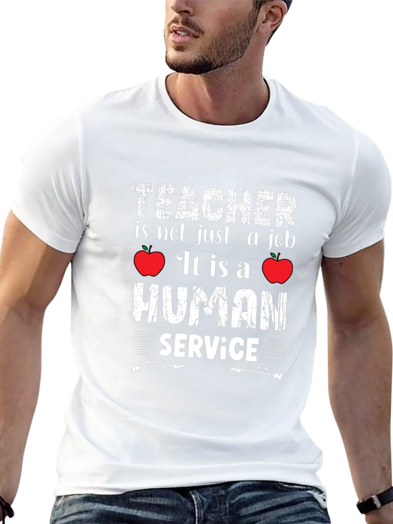 Teacher Human Service Black Graphic Tee