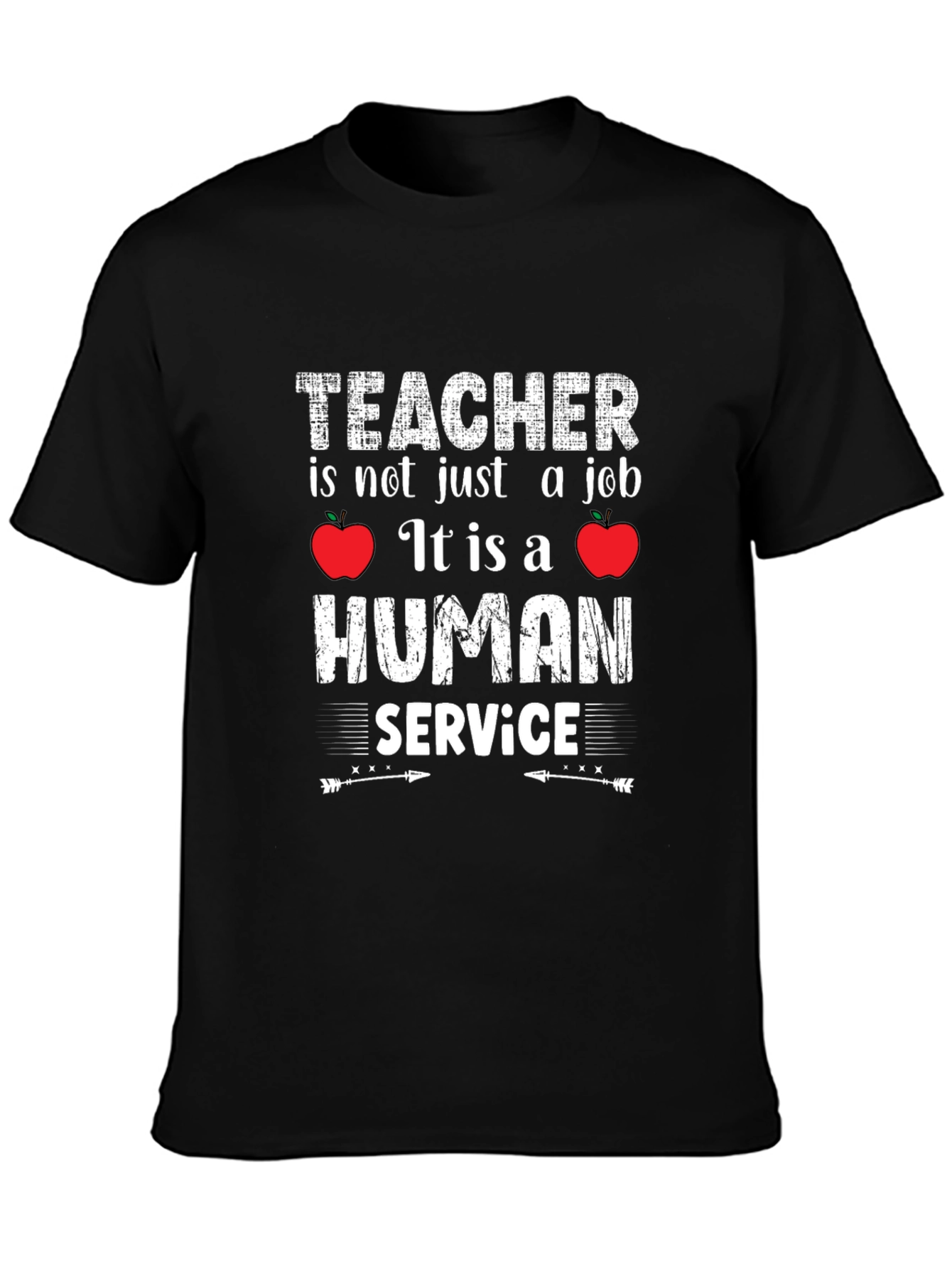 Teacher Human Service Black Graphic Tee