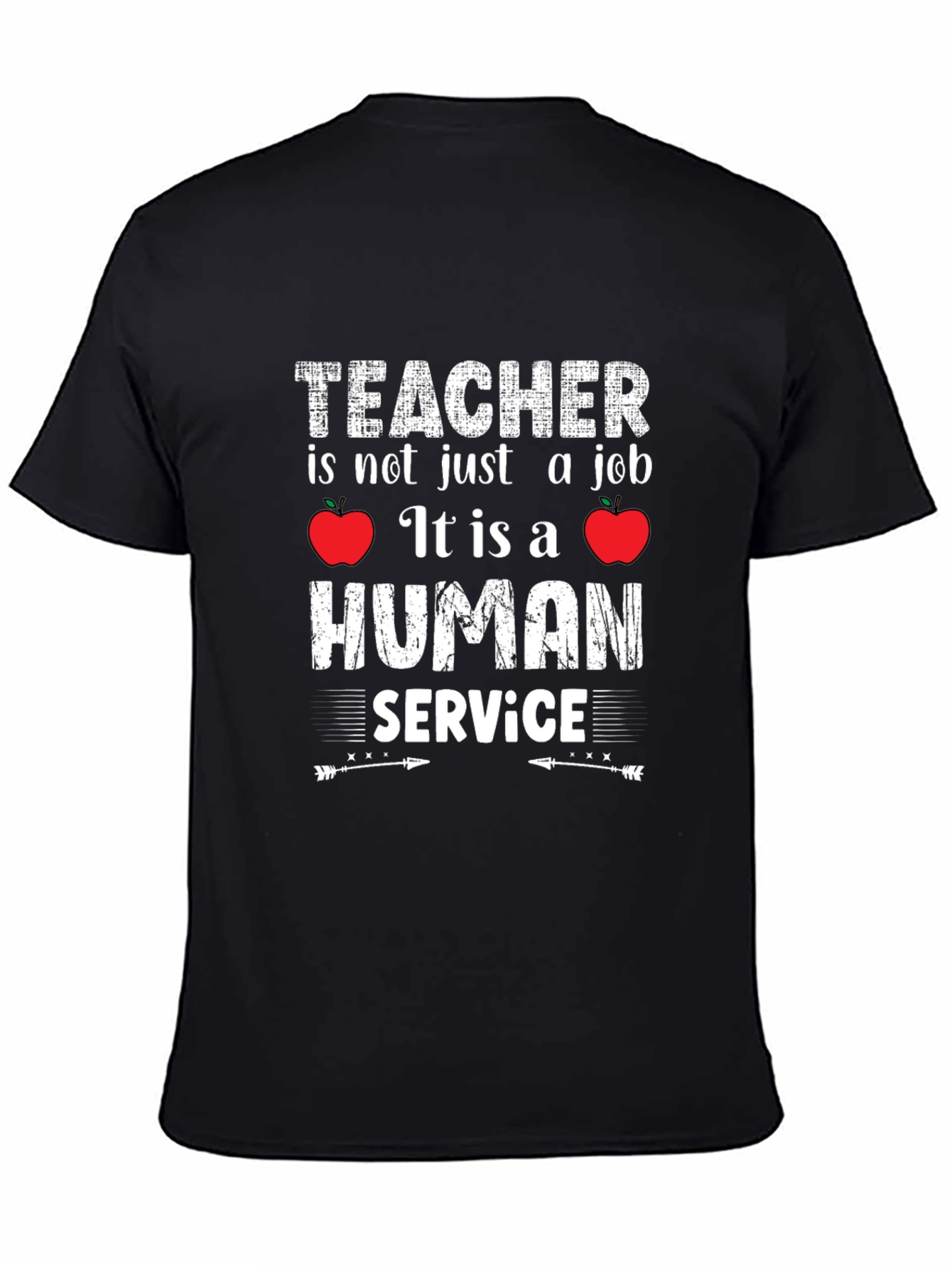 Teacher Human Service Black Graphic Tee